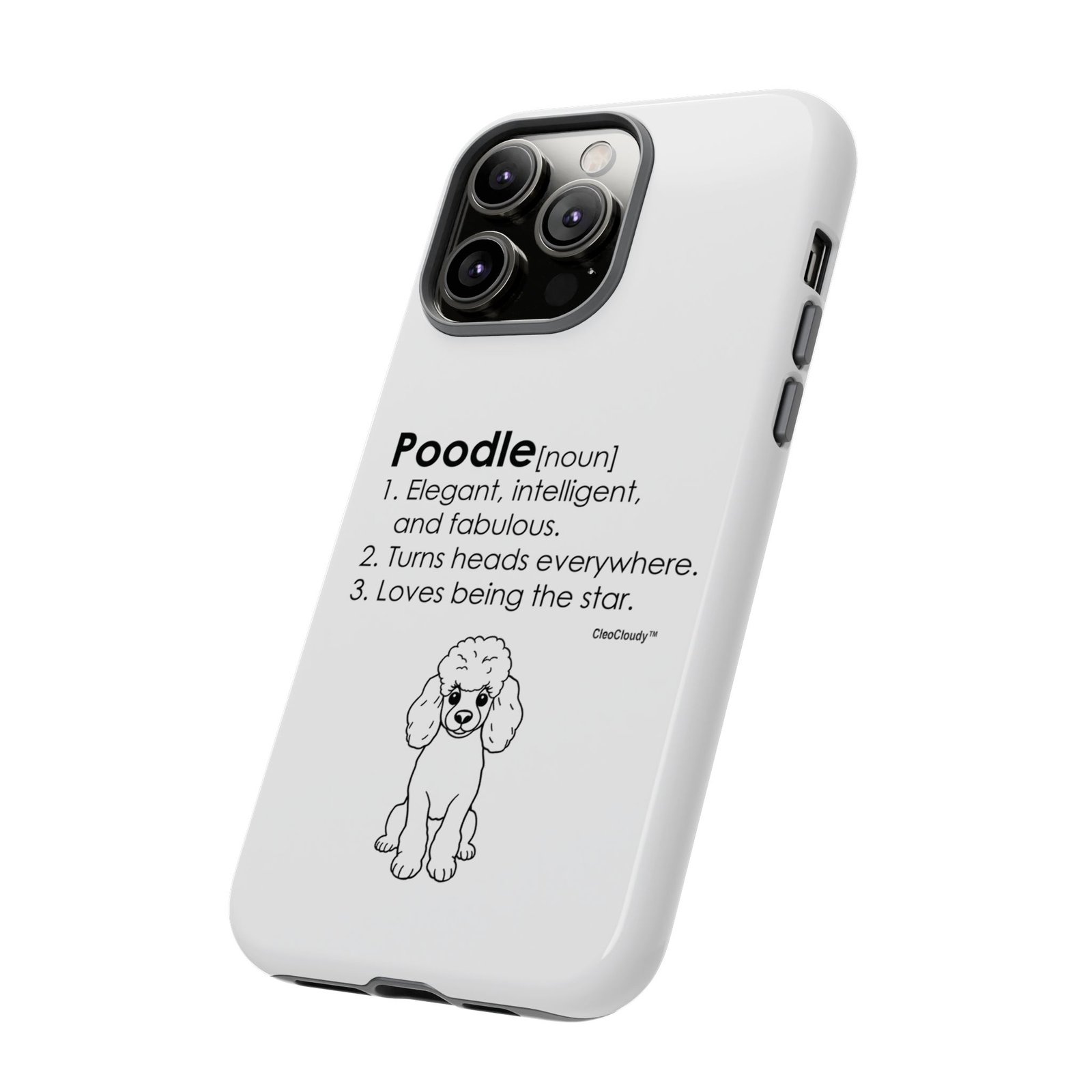 Poodle Definition Phone Case | Glossy Tough iPhone, Samsung & Pixel Cover - Image 57