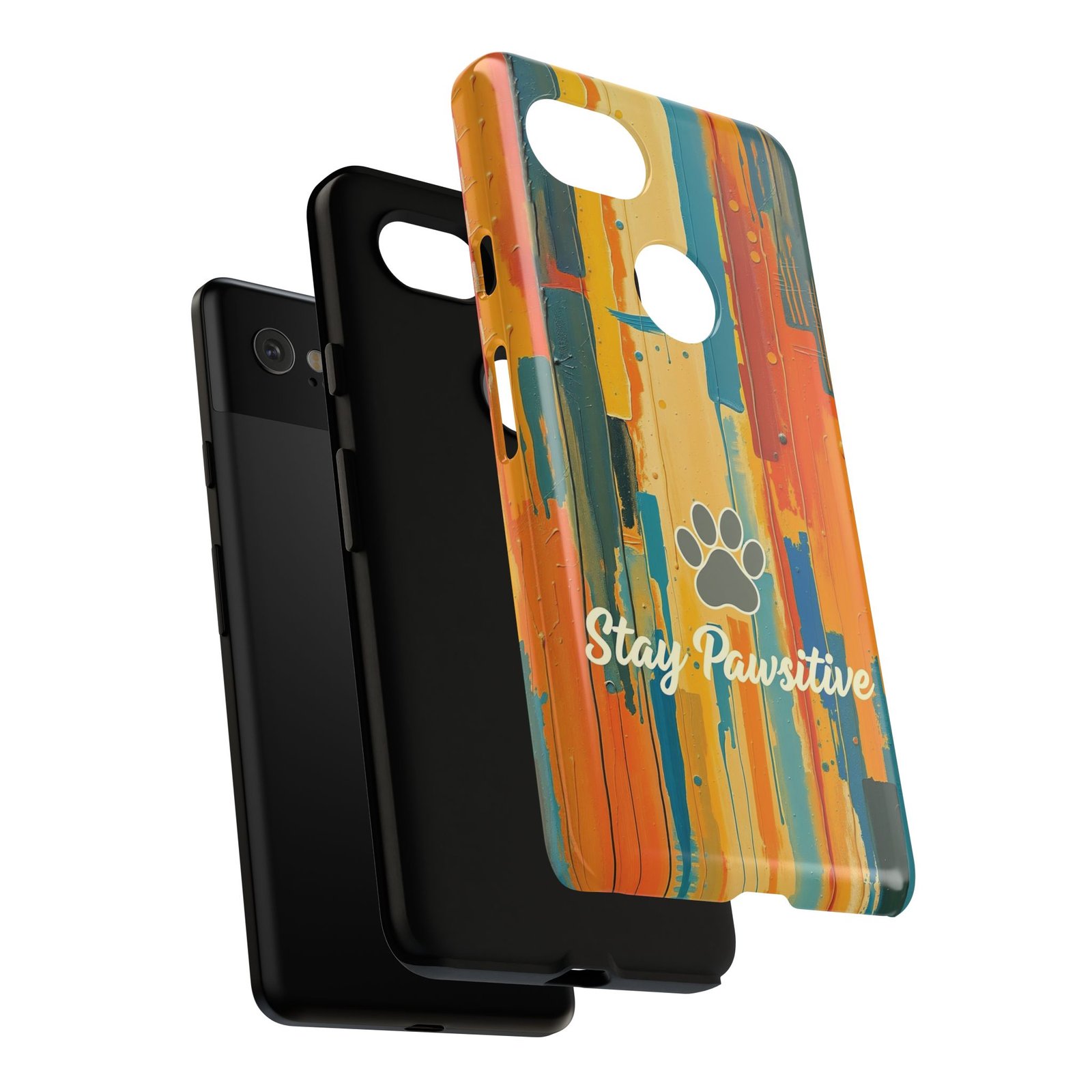 Stay Pawsitive Abstract Paw Phone Case | Dog Lover Gift | Glossy Tough iPhone, Samsung & Pixel Cover - Image 142