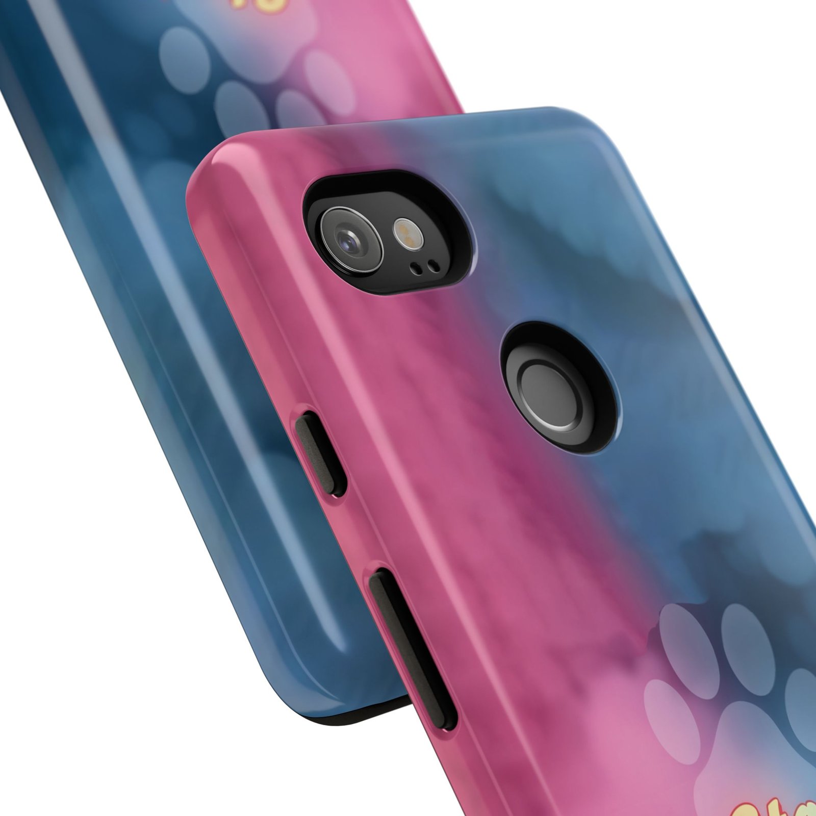 Stay Pawsitive Neon Paw Phone Case | Colorful Dog Lover Gift | Glossy Tough iPhone, Samsung & Pixel Cover - Image 141