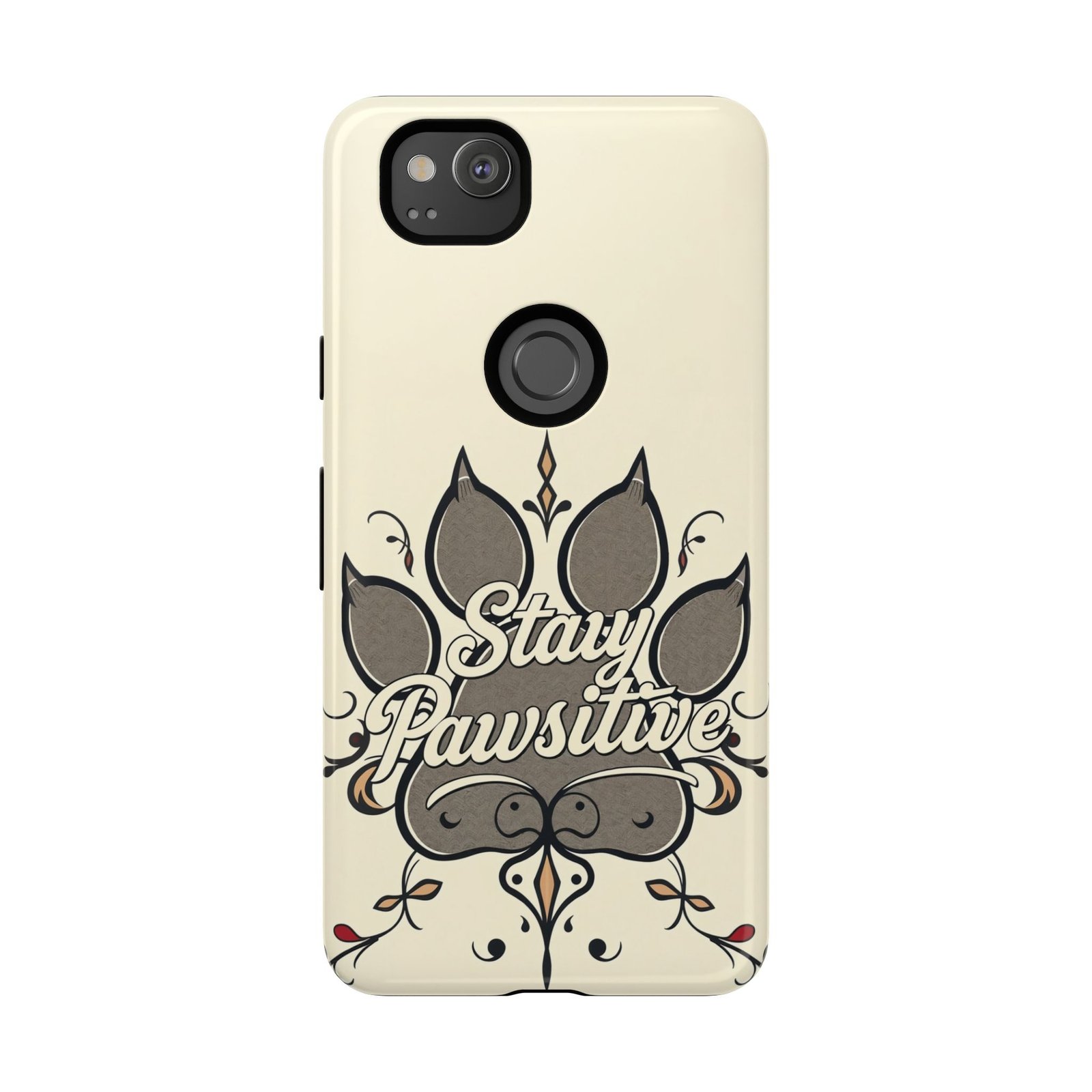 Stay Pawsitive Floral Paw Phone Case | Dog Lover Gift | Glossy Tough iPhone, Samsung & Pixel Cover - Image 137