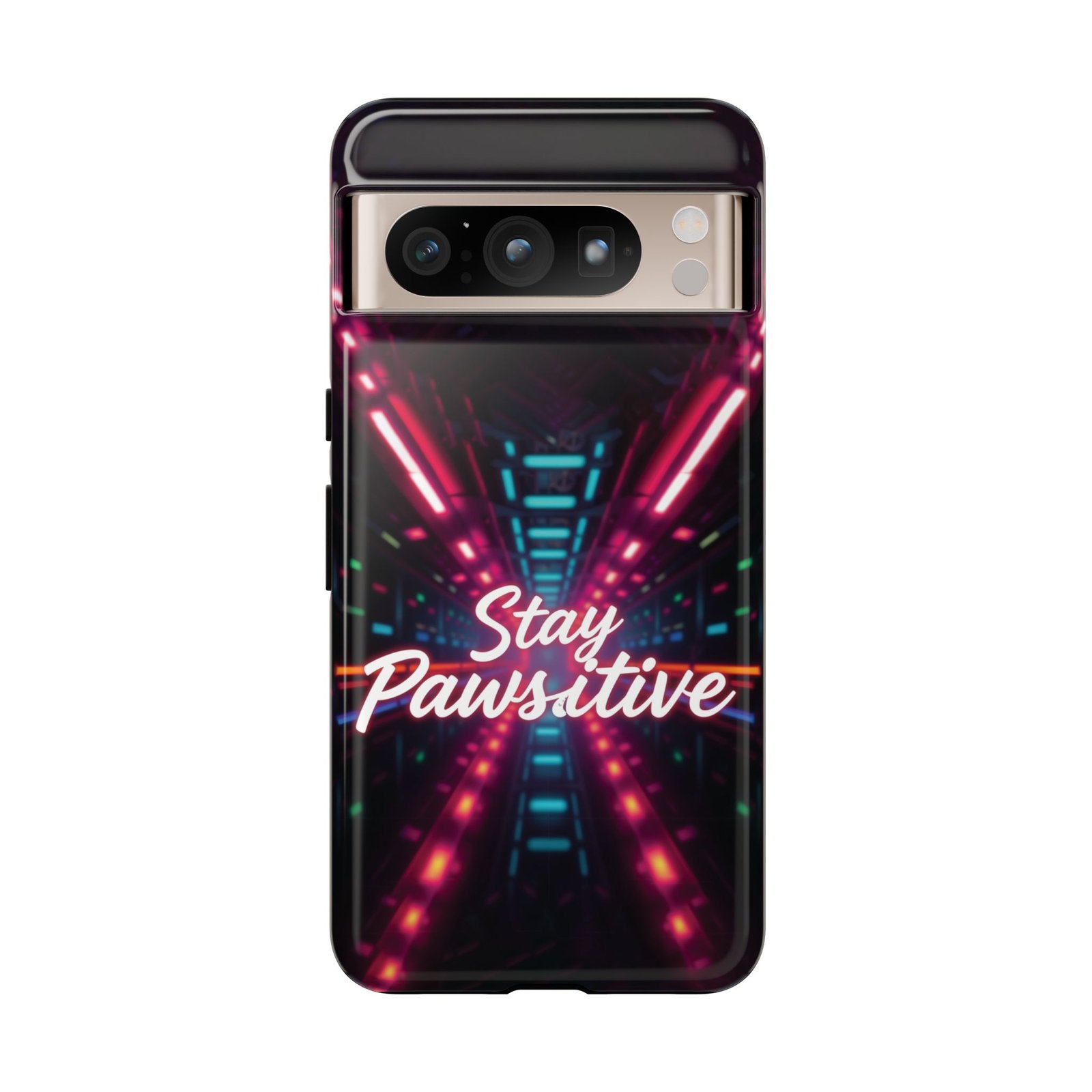 Stay Pawsitive Cyber Tunnel Phone Case | Futuristic Dog Lover Gift | Glossy Tough iPhone, Samsung & Pixel Cover - Image 104