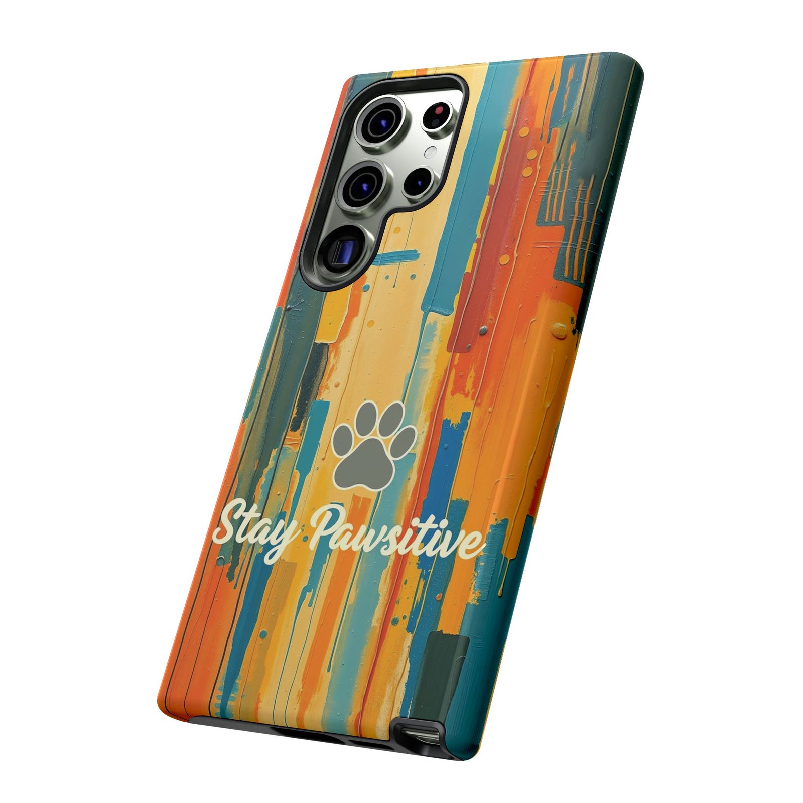 Stay Pawsitive Abstract Paw Phone Case | Dog Lover Gift | Glossy Tough iPhone, Samsung & Pixel Cover - Image 69