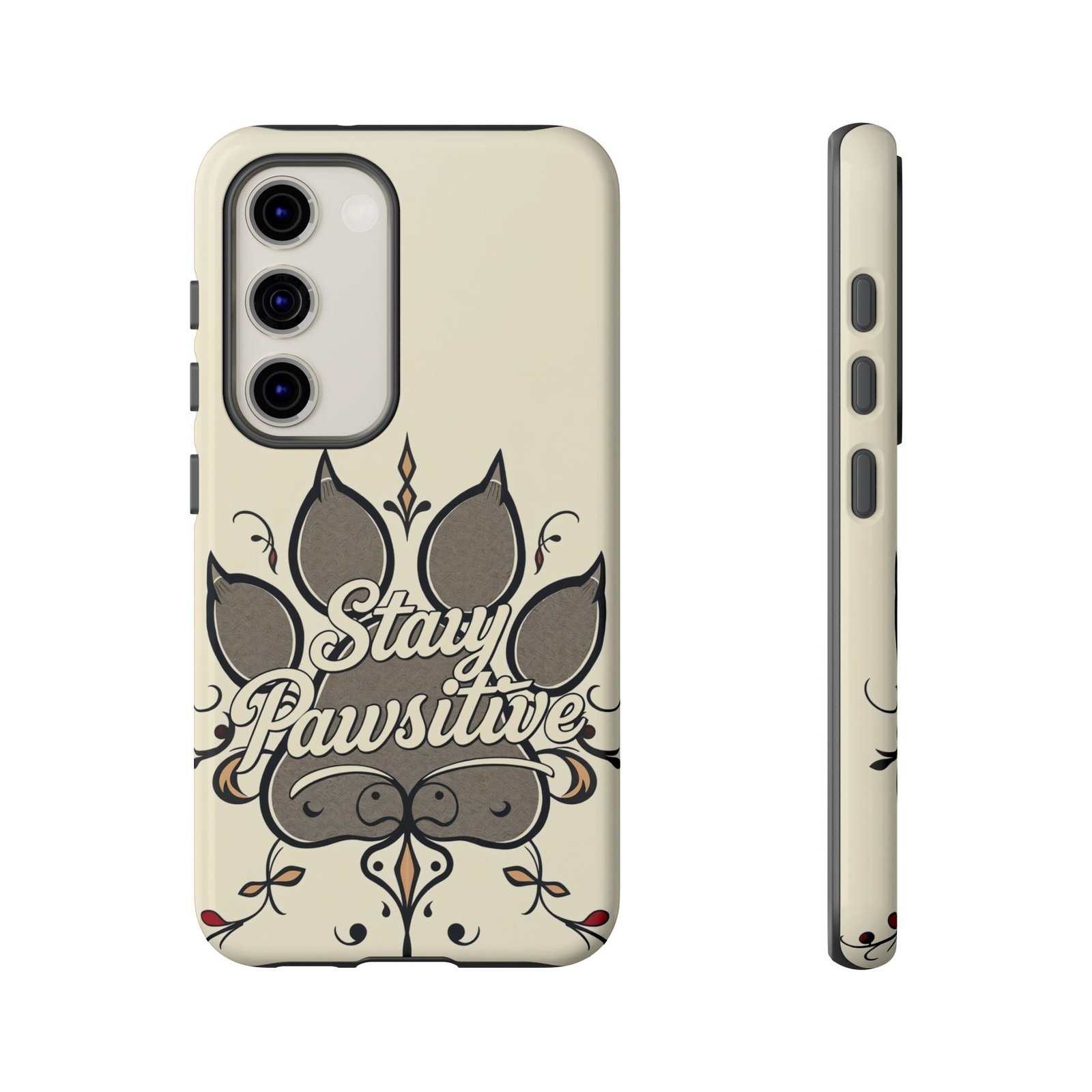 Stay Pawsitive Floral Paw Phone Case | Dog Lover Gift | Glossy Tough iPhone, Samsung & Pixel Cover - Image 60