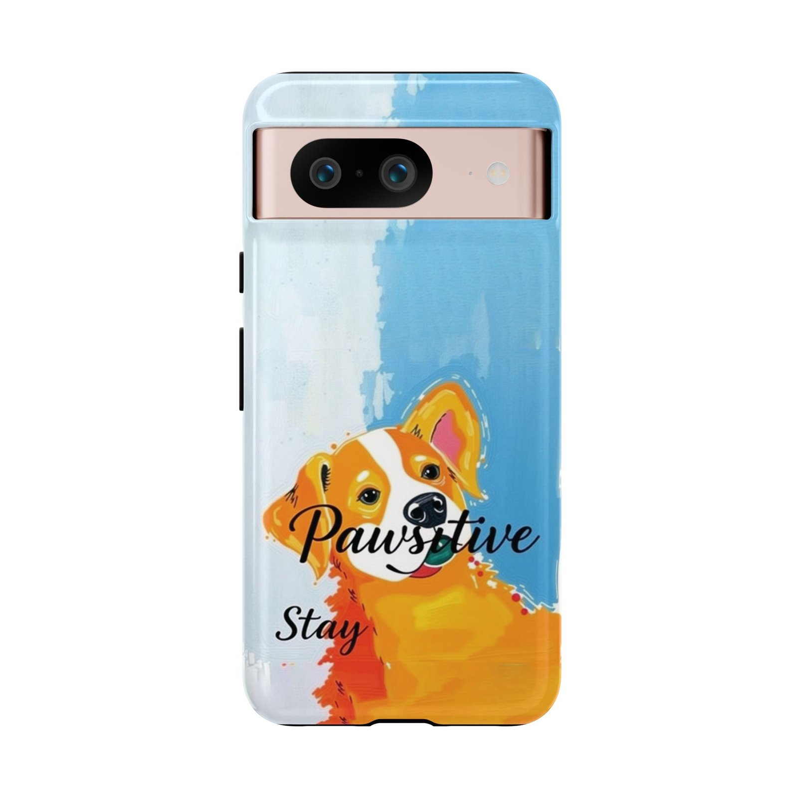 Stay Pawsitive Corgi Phone Case | Funny Dog Mom Gift, Cute Pet Lover iPhone & Samsung Cover | CleoCloudy™ Glossy Protective Case - Image 108