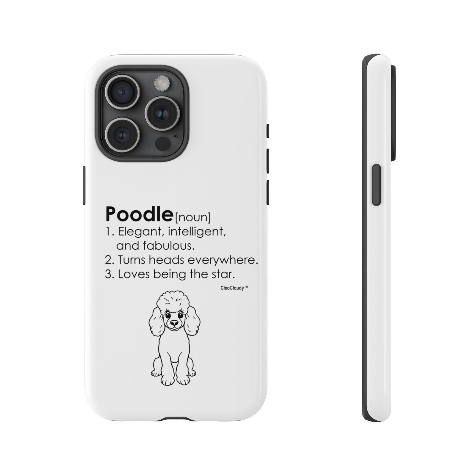 Poodle Definition Phone Case | Glossy Tough iPhone, Samsung & Pixel Cover - Image 89