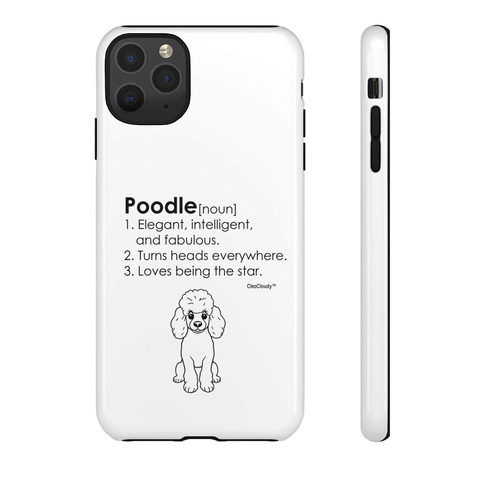 Poodle Definition Phone Case | Glossy Tough iPhone, Samsung & Pixel Cover - Image 12
