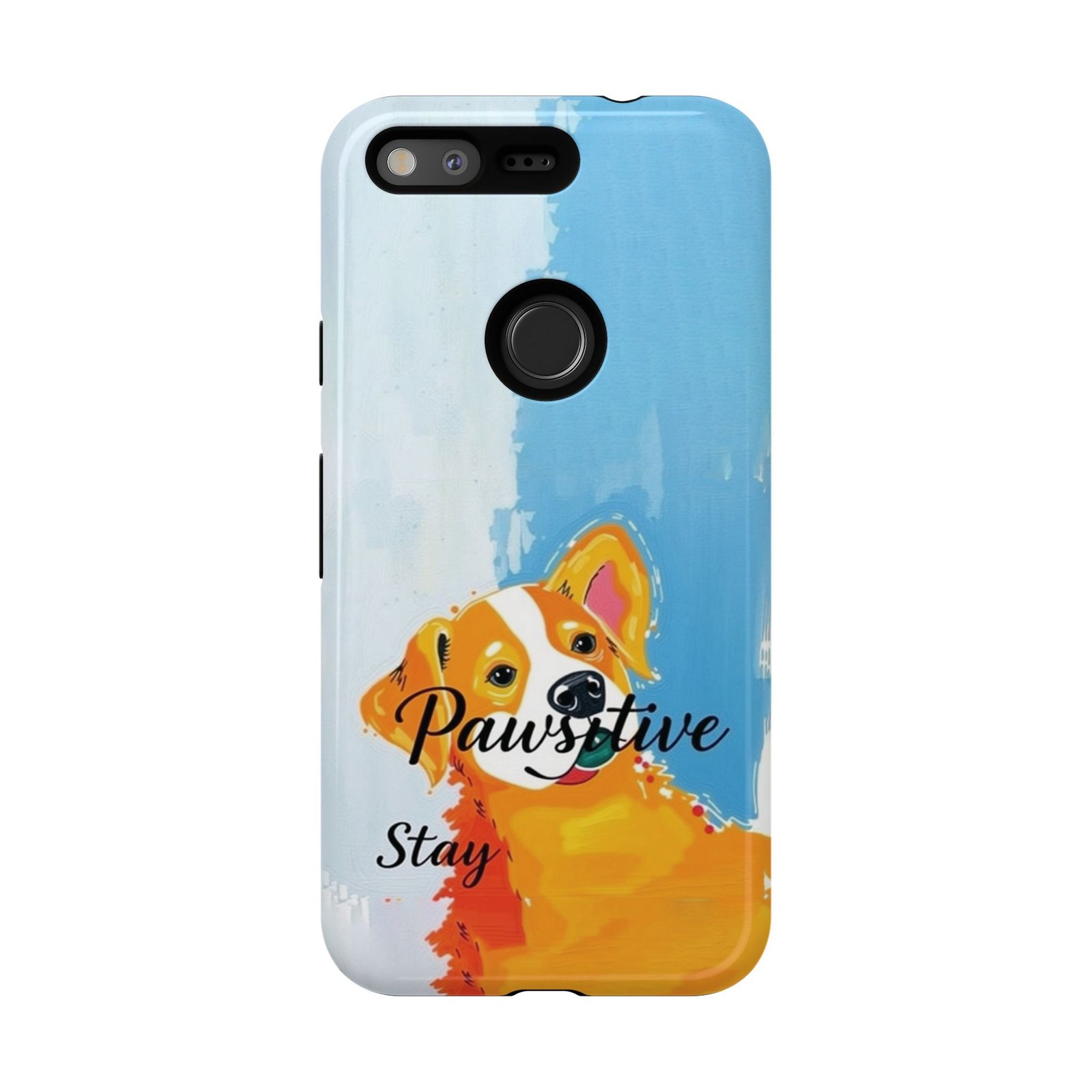 Stay Pawsitive Corgi Phone Case | Funny Dog Mom Gift, Cute Pet Lover iPhone & Samsung Cover | CleoCloudy™ Glossy Protective Case - Image 152