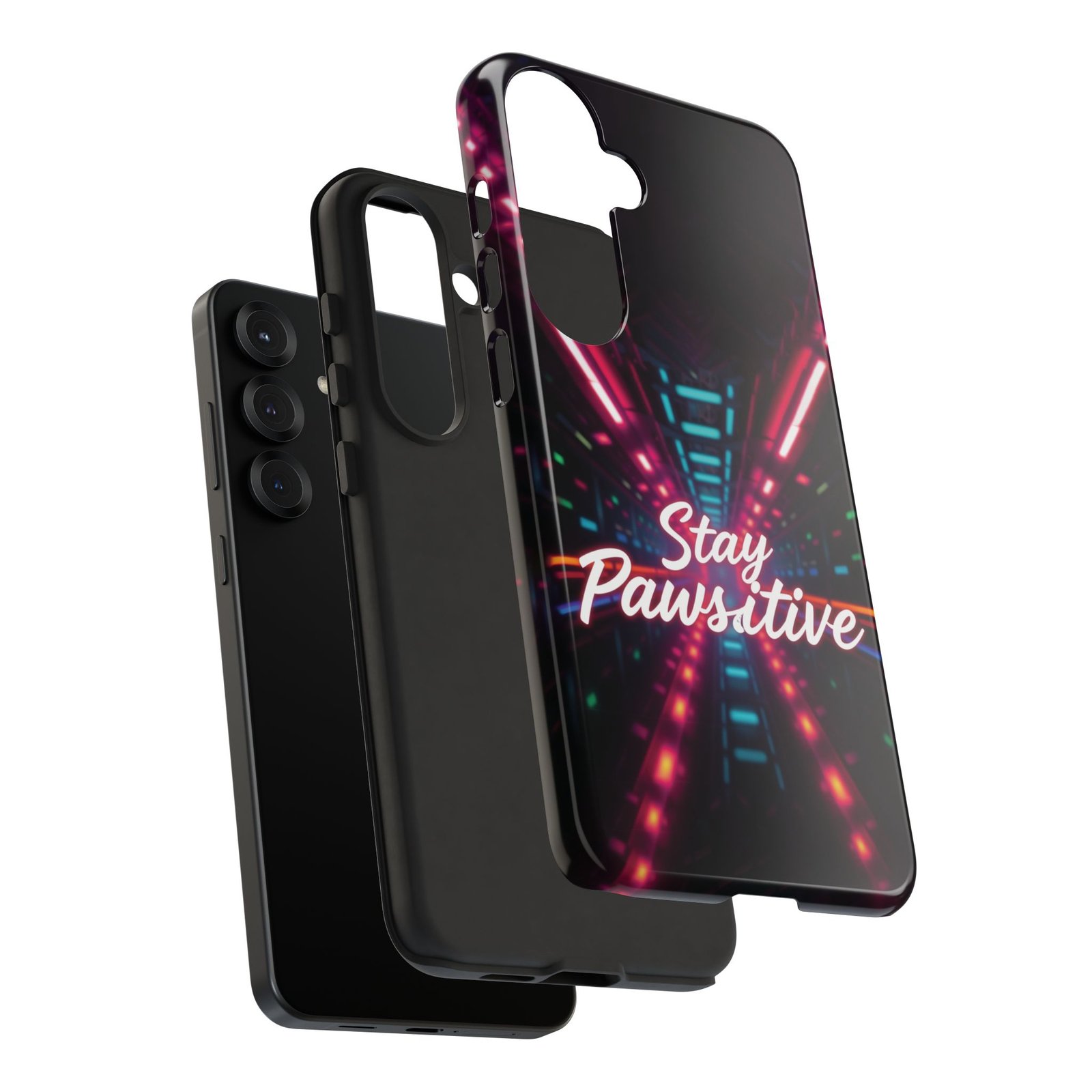 Stay Pawsitive Cyber Tunnel Phone Case | Futuristic Dog Lover Gift | Glossy Tough iPhone, Samsung & Pixel Cover - Image 165