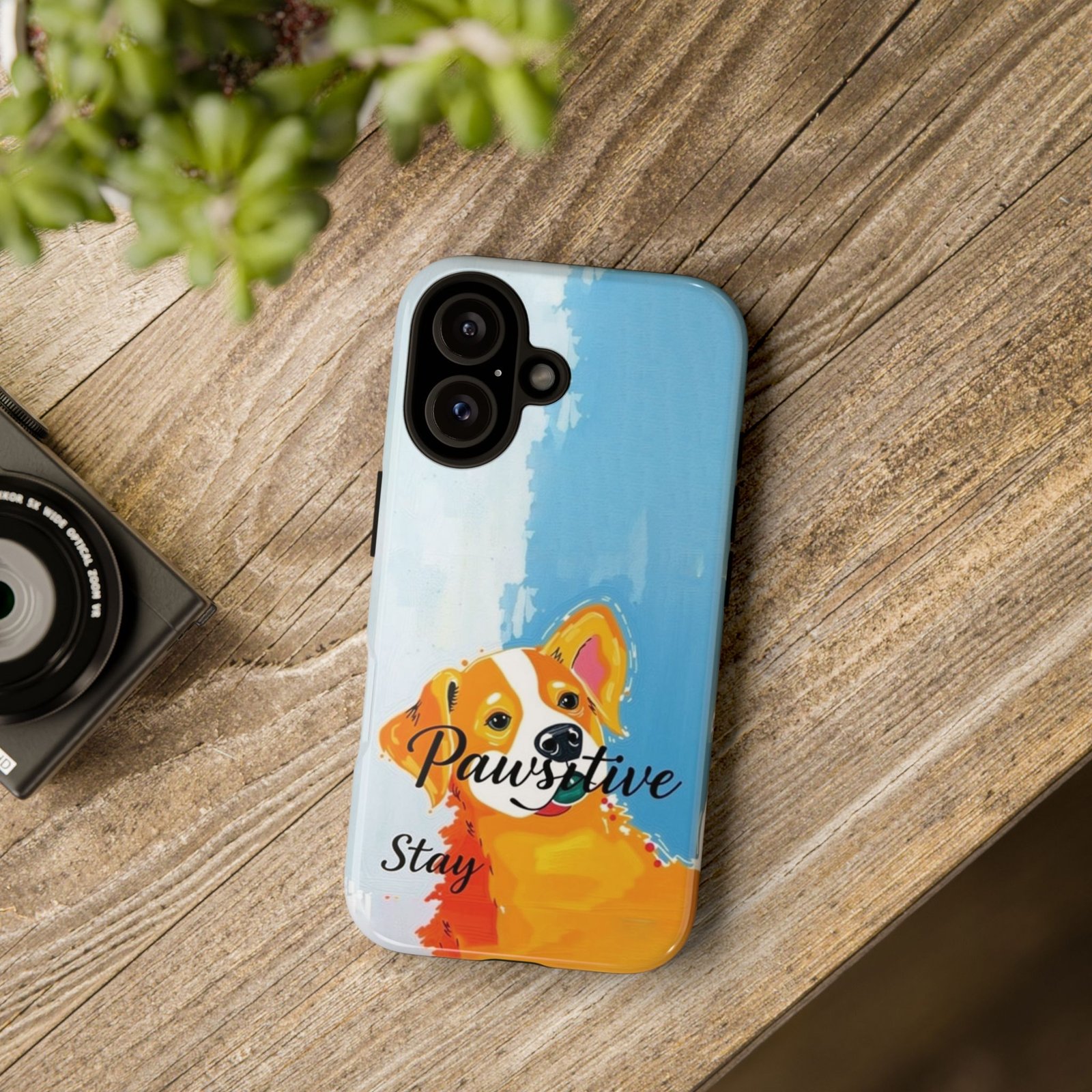 Stay Pawsitive Corgi Phone Case | Funny Dog Mom Gift, Cute Pet Lover iPhone & Samsung Cover | CleoCloudy™ Glossy Protective Case - Image 115
