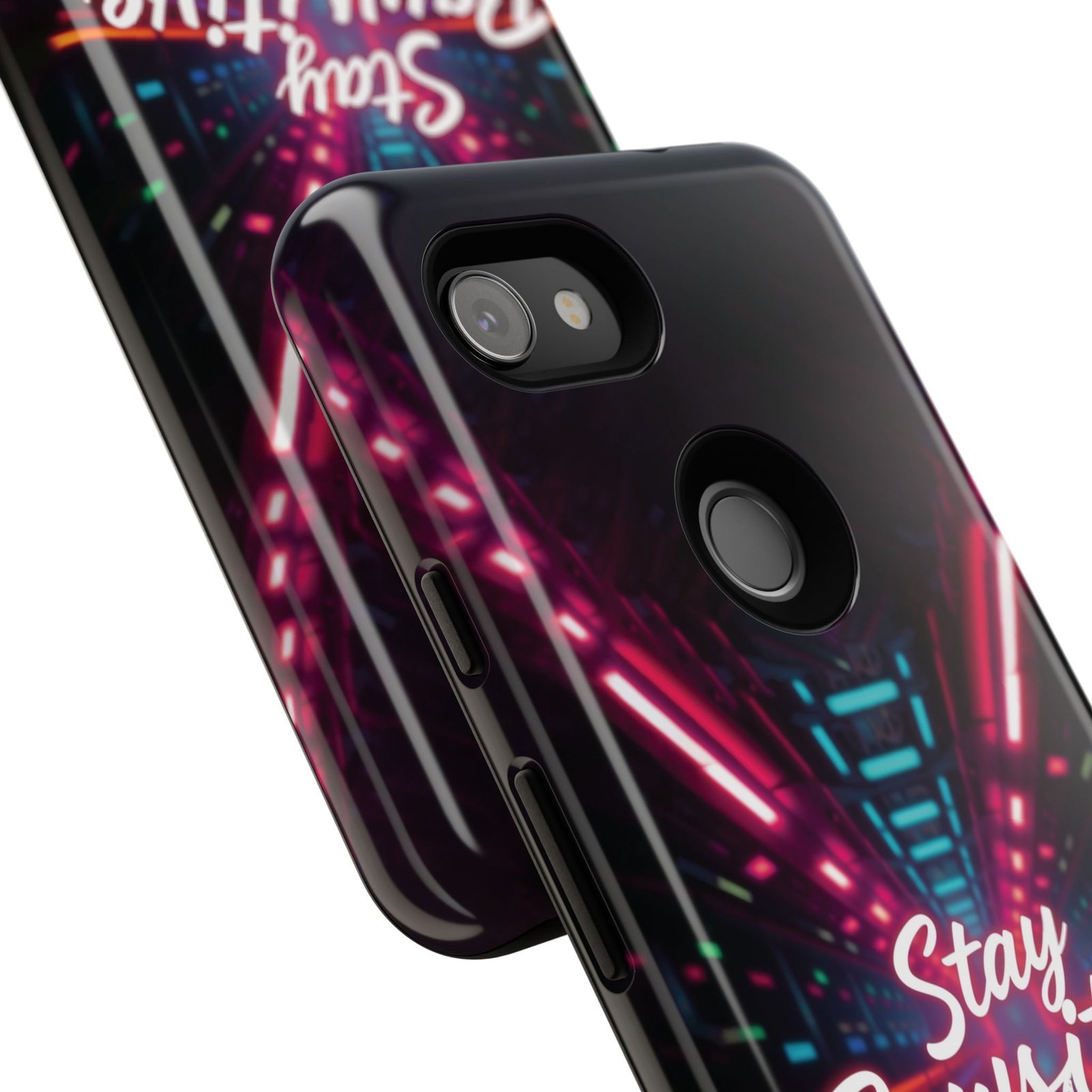 Stay Pawsitive Cyber Tunnel Phone Case | Futuristic Dog Lover Gift | Glossy Tough iPhone, Samsung & Pixel Cover - Image 147