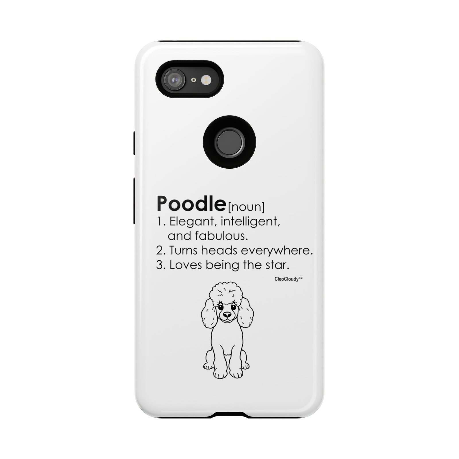 Poodle Definition Phone Case | Glossy Tough iPhone, Samsung & Pixel Cover - Image 143