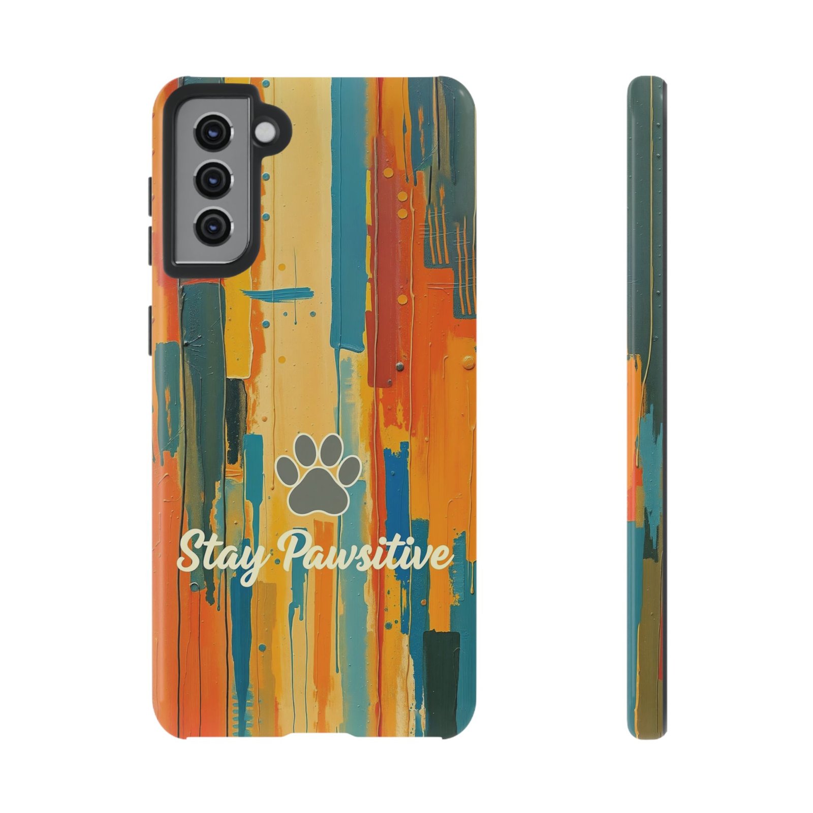 Stay Pawsitive Abstract Paw Phone Case | Dog Lover Gift | Glossy Tough iPhone, Samsung & Pixel Cover - Image 28