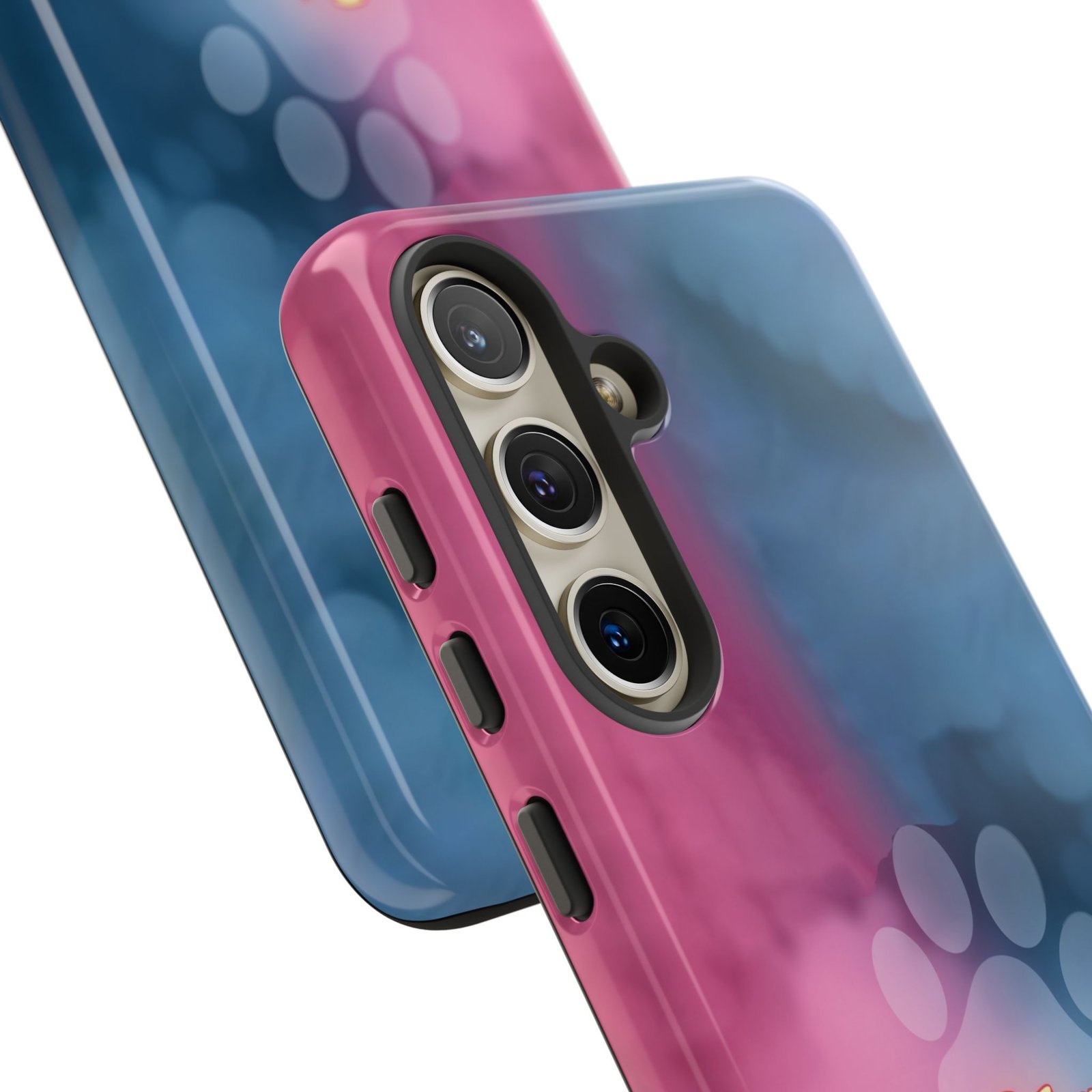 Stay Pawsitive Neon Paw Phone Case | Colorful Dog Lover Gift | Glossy Tough iPhone, Samsung & Pixel Cover - Image 93