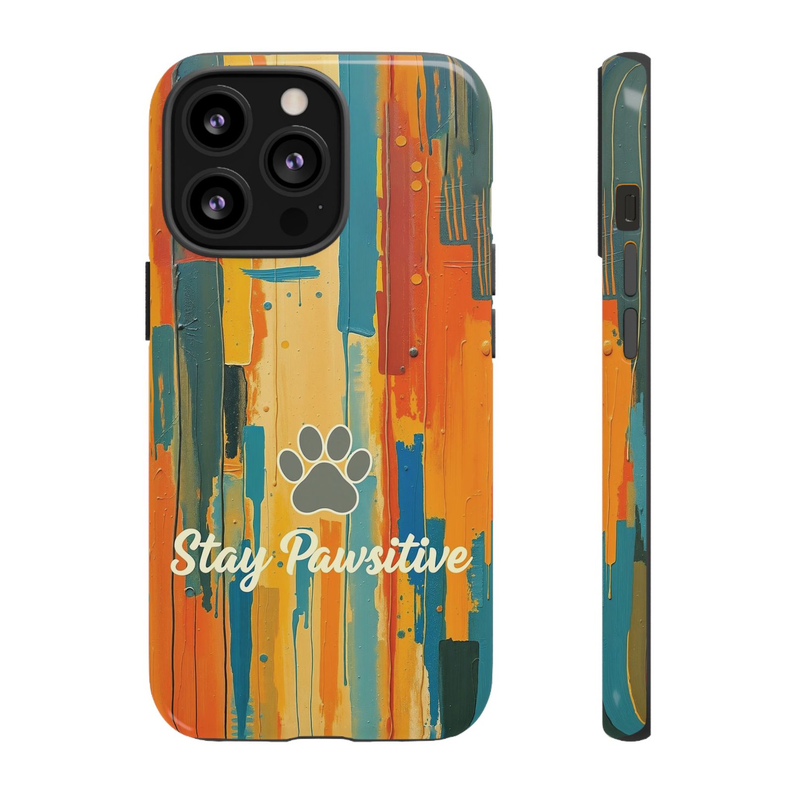 Stay Pawsitive Abstract Paw Phone Case | Dog Lover Gift | Glossy Tough iPhone, Samsung & Pixel Cover - Image 22