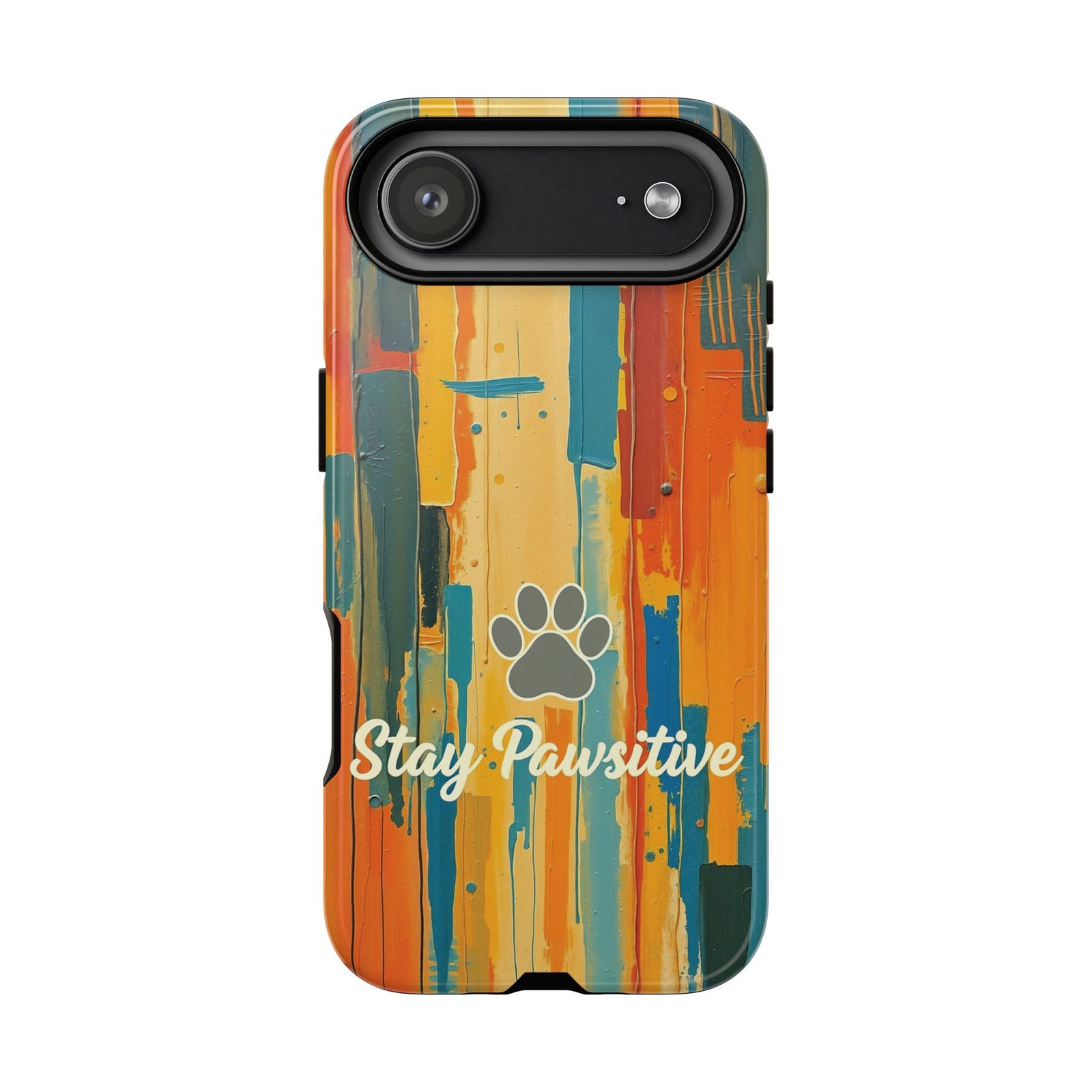 Stay Pawsitive Abstract Paw Phone Case | Dog Lover Gift | Glossy Tough iPhone, Samsung & Pixel Cover - Image 171