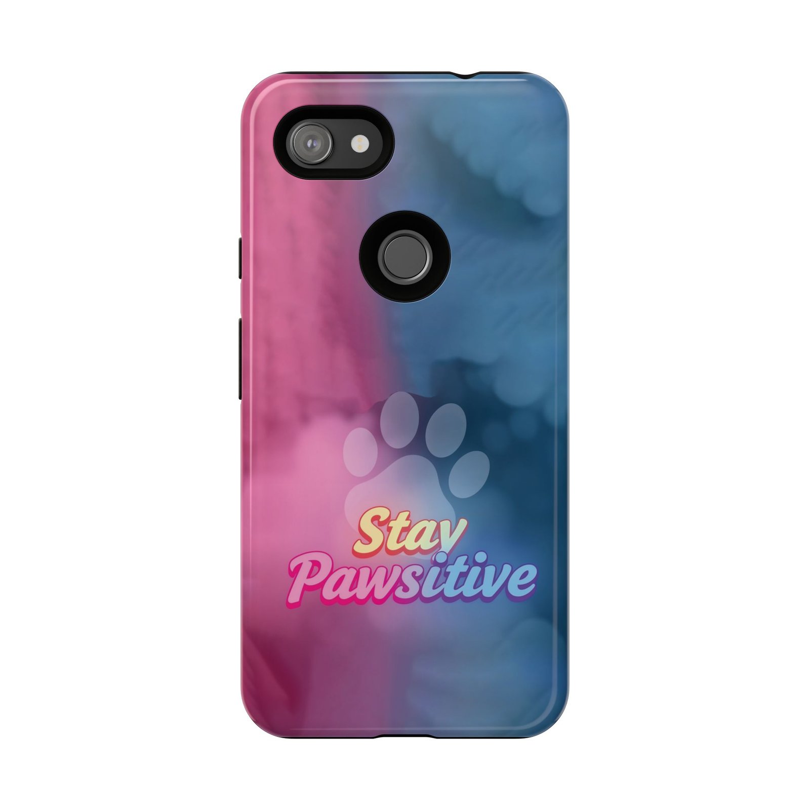Stay Pawsitive Neon Paw Phone Case | Colorful Dog Lover Gift | Glossy Tough iPhone, Samsung & Pixel Cover - Image 149