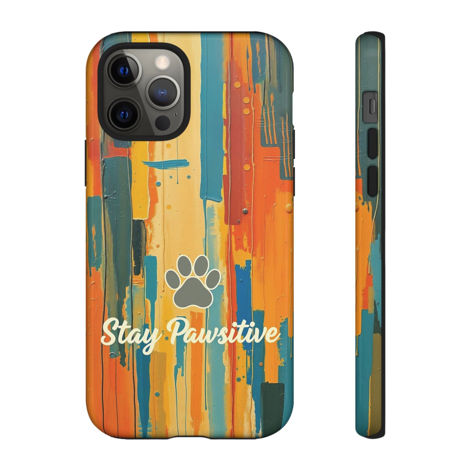 Stay Pawsitive Abstract Paw Phone Case | Dog Lover Gift | Glossy Tough iPhone, Samsung & Pixel Cover - Image 17