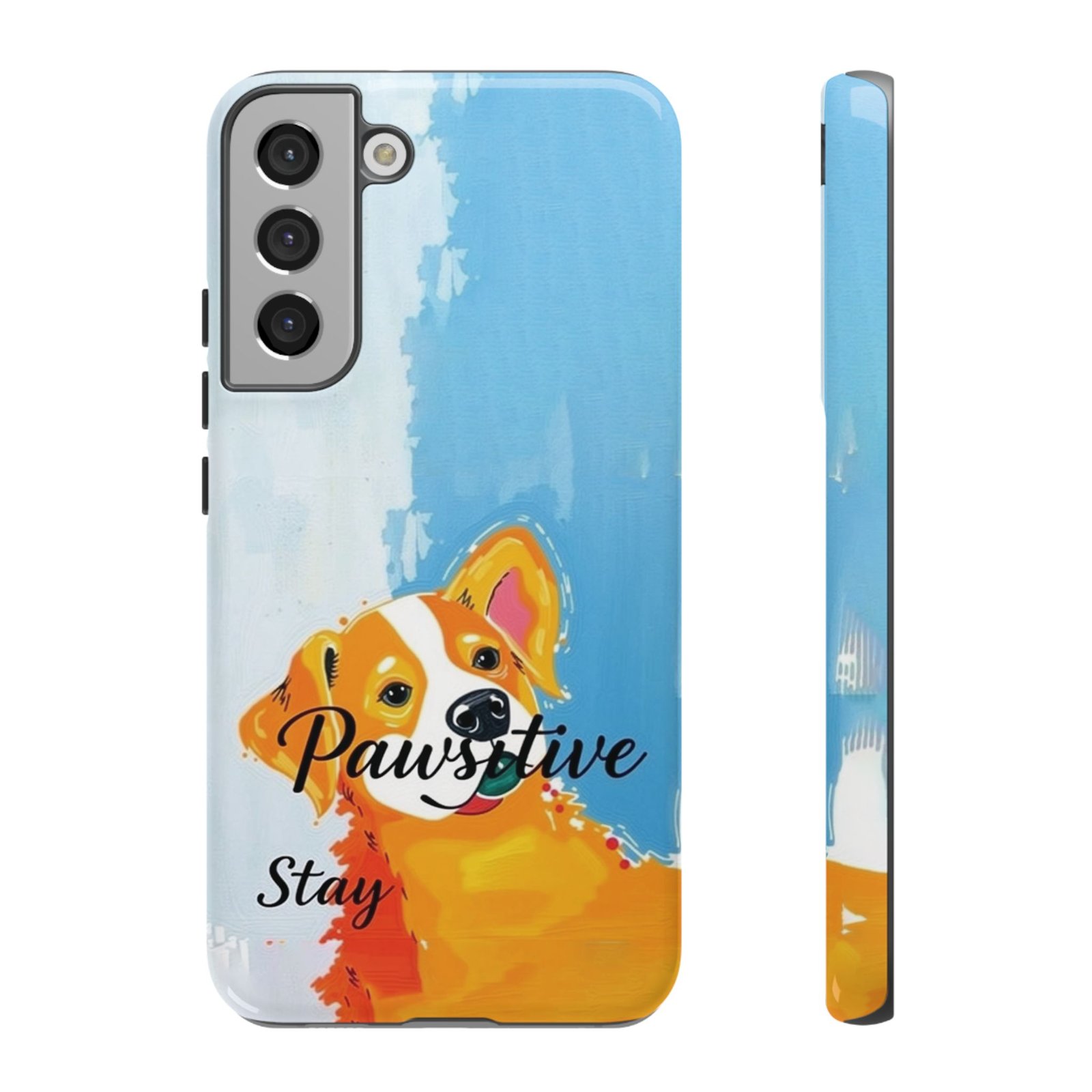 Stay Pawsitive Corgi Phone Case | Funny Dog Mom Gift, Cute Pet Lover iPhone & Samsung Cover | CleoCloudy™ Glossy Protective Case - Image 40