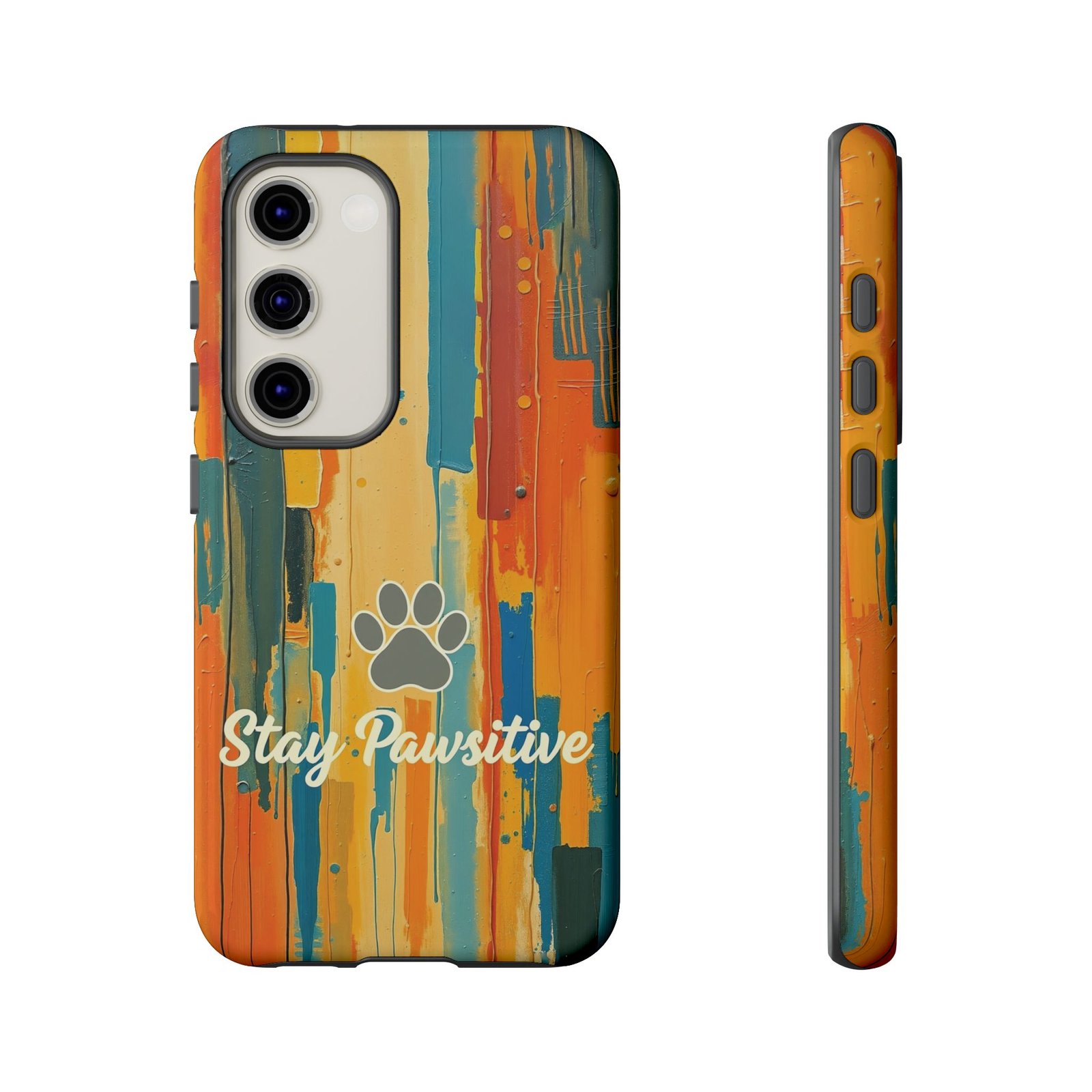 Stay Pawsitive Abstract Paw Phone Case | Dog Lover Gift | Glossy Tough iPhone, Samsung & Pixel Cover - Image 60