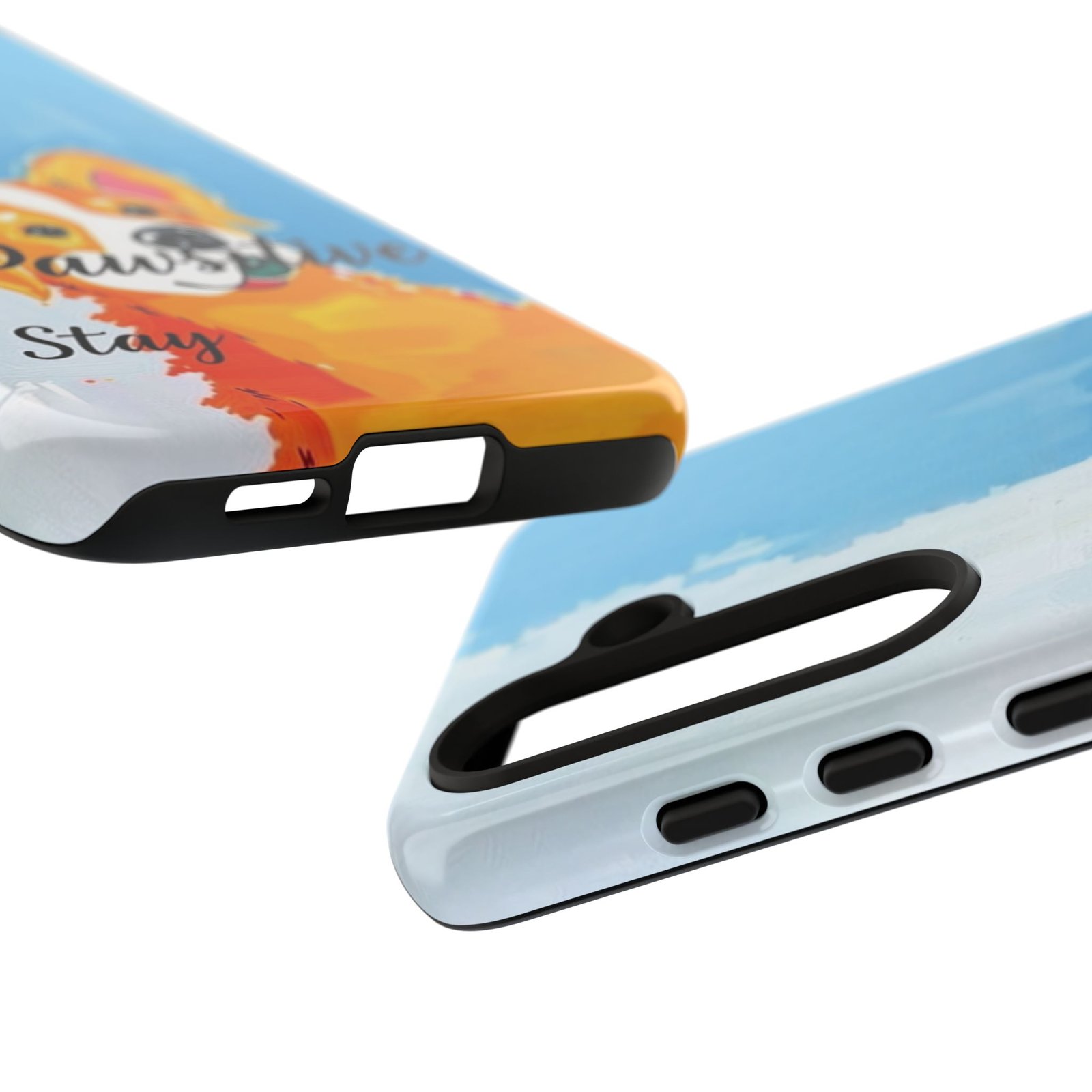 Stay Pawsitive Corgi Phone Case | Funny Dog Mom Gift, Cute Pet Lover iPhone & Samsung Cover | CleoCloudy™ Glossy Protective Case - Image 94