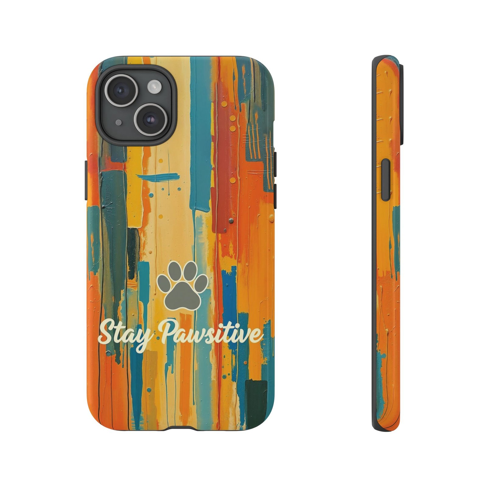 Stay Pawsitive Abstract Paw Phone Case | Dog Lover Gift | Glossy Tough iPhone, Samsung & Pixel Cover - Image 83