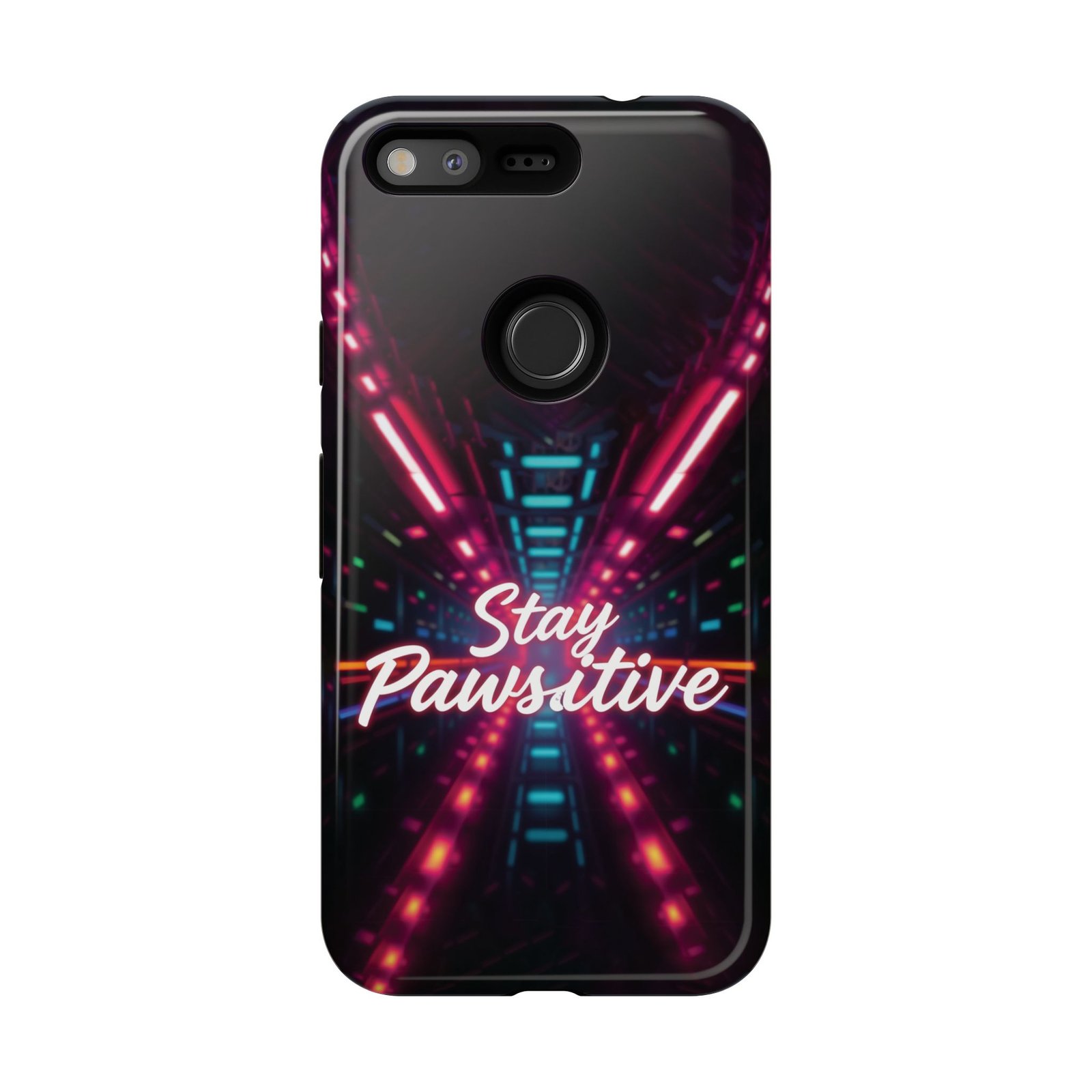 Stay Pawsitive Cyber Tunnel Phone Case | Futuristic Dog Lover Gift | Glossy Tough iPhone, Samsung & Pixel Cover - Image 152