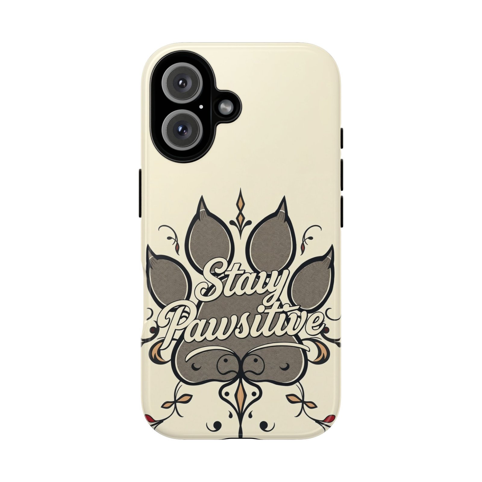Stay Pawsitive Floral Paw Phone Case | Dog Lover Gift | Glossy Tough iPhone, Samsung & Pixel Cover - Image 112