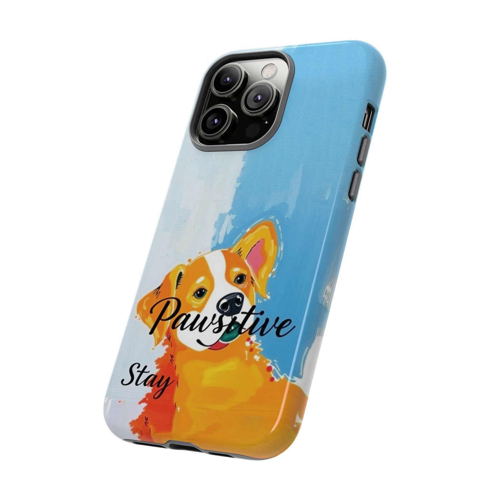 Stay Pawsitive Corgi Phone Case | Funny Dog Mom Gift, Cute Pet Lover iPhone & Samsung Cover | CleoCloudy™ Glossy Protective Case - Image 57