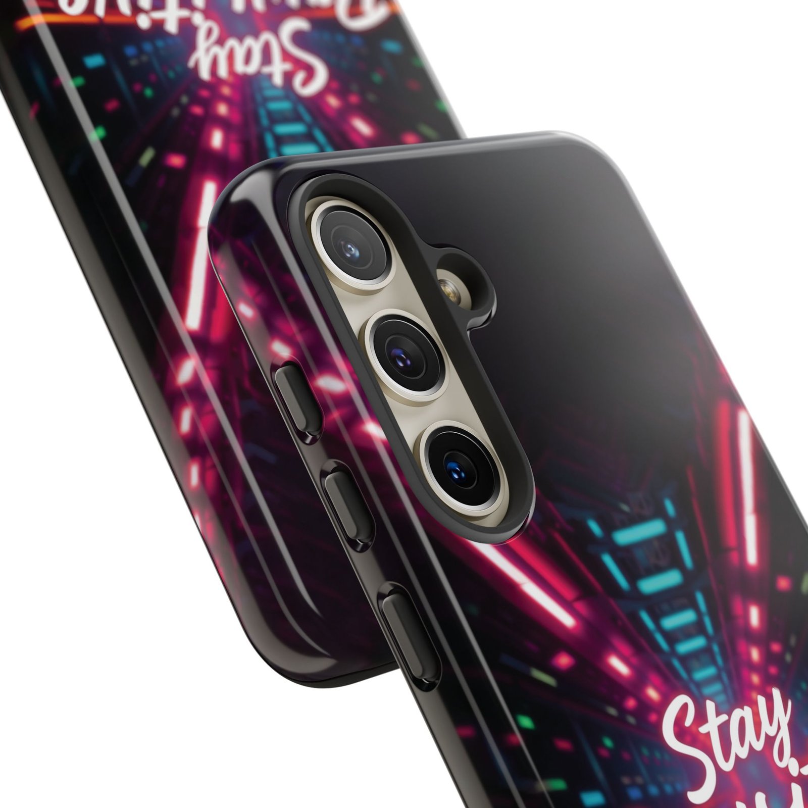 Stay Pawsitive Cyber Tunnel Phone Case | Futuristic Dog Lover Gift | Glossy Tough iPhone, Samsung & Pixel Cover - Image 93