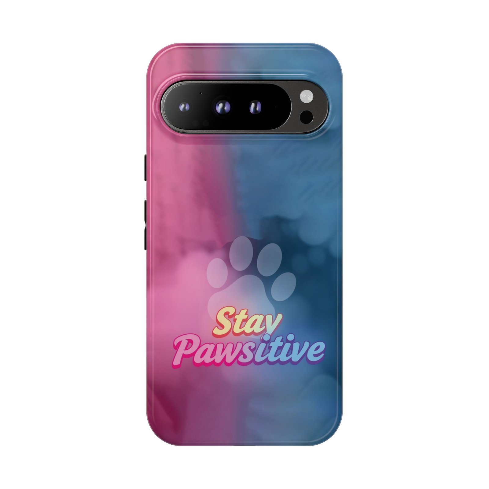 Stay Pawsitive Neon Paw Phone Case | Colorful Dog Lover Gift | Glossy Tough iPhone, Samsung & Pixel Cover - Image 134