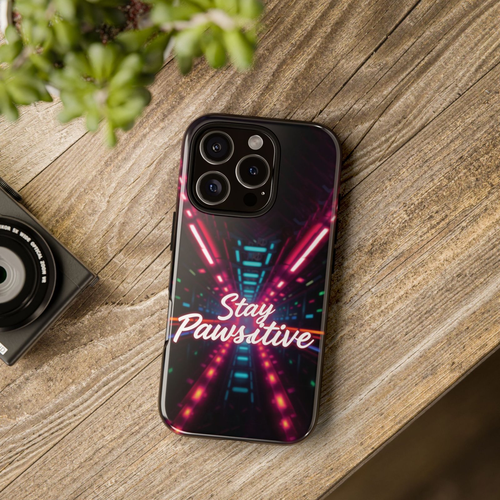 Stay Pawsitive Cyber Tunnel Phone Case | Futuristic Dog Lover Gift | Glossy Tough iPhone, Samsung & Pixel Cover - Image 123