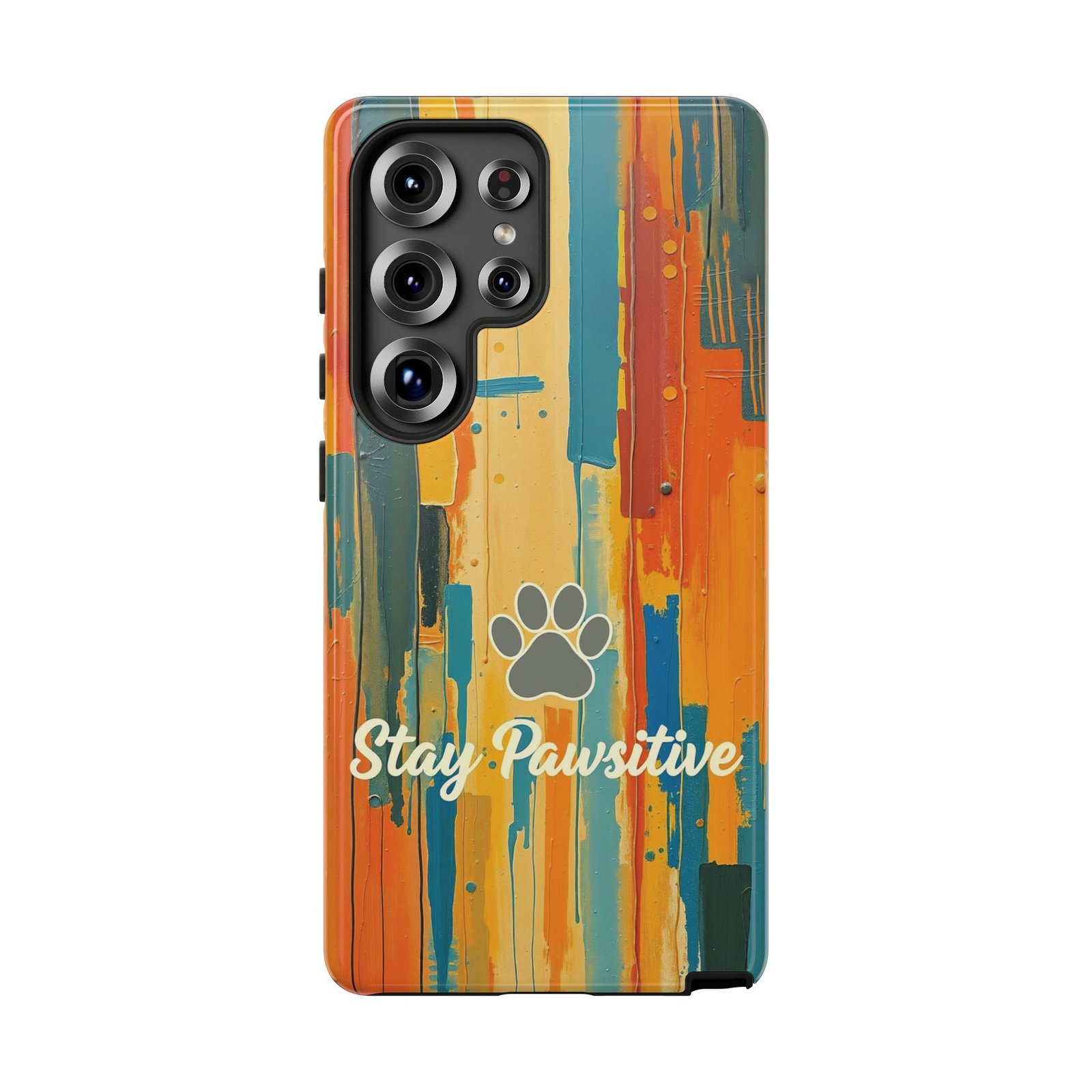 Stay Pawsitive Abstract Paw Phone Case | Dog Lover Gift | Glossy Tough iPhone, Samsung & Pixel Cover - Image 166