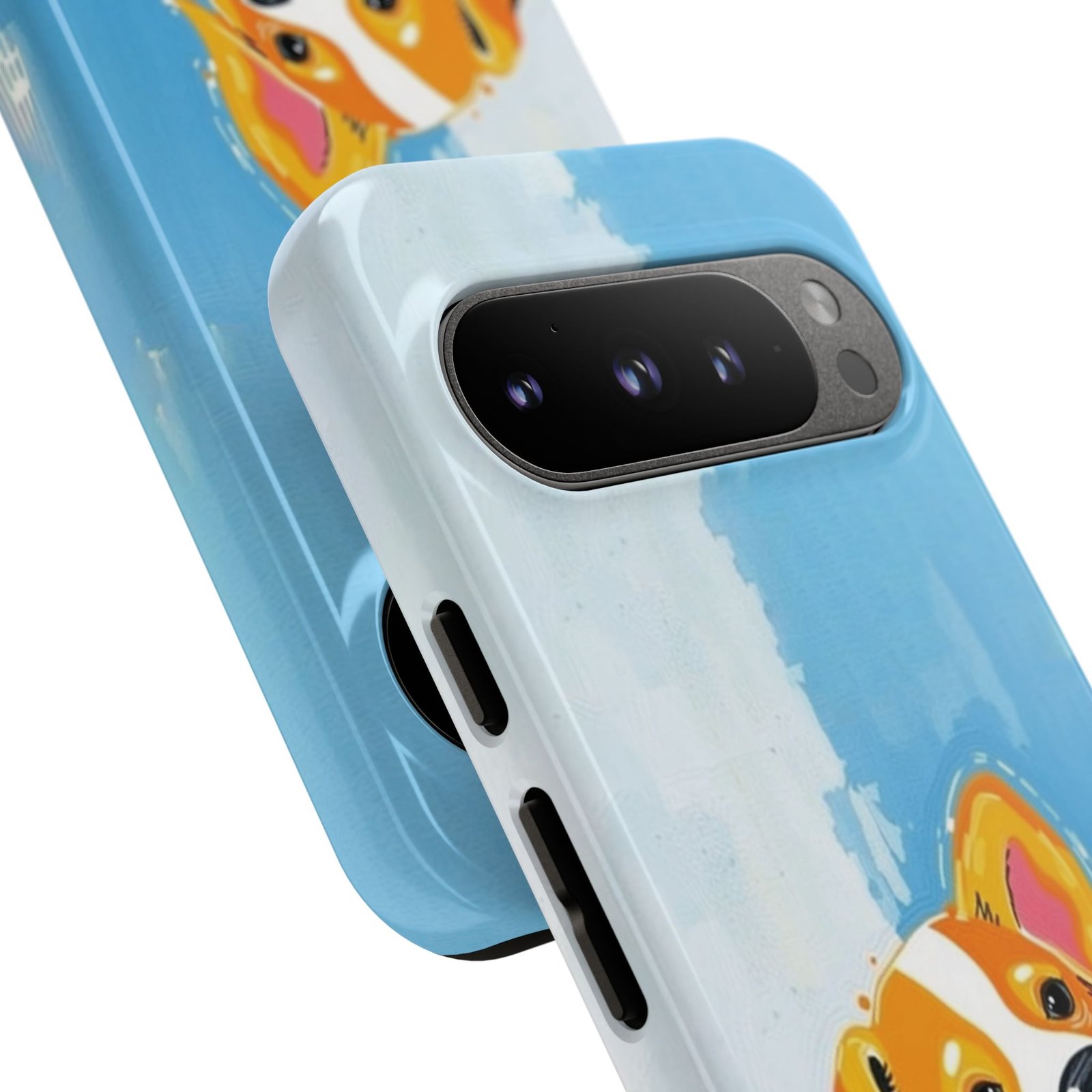 Stay Pawsitive Corgi Phone Case | Funny Dog Mom Gift, Cute Pet Lover iPhone & Samsung Cover | CleoCloudy™ Glossy Protective Case - Image 132