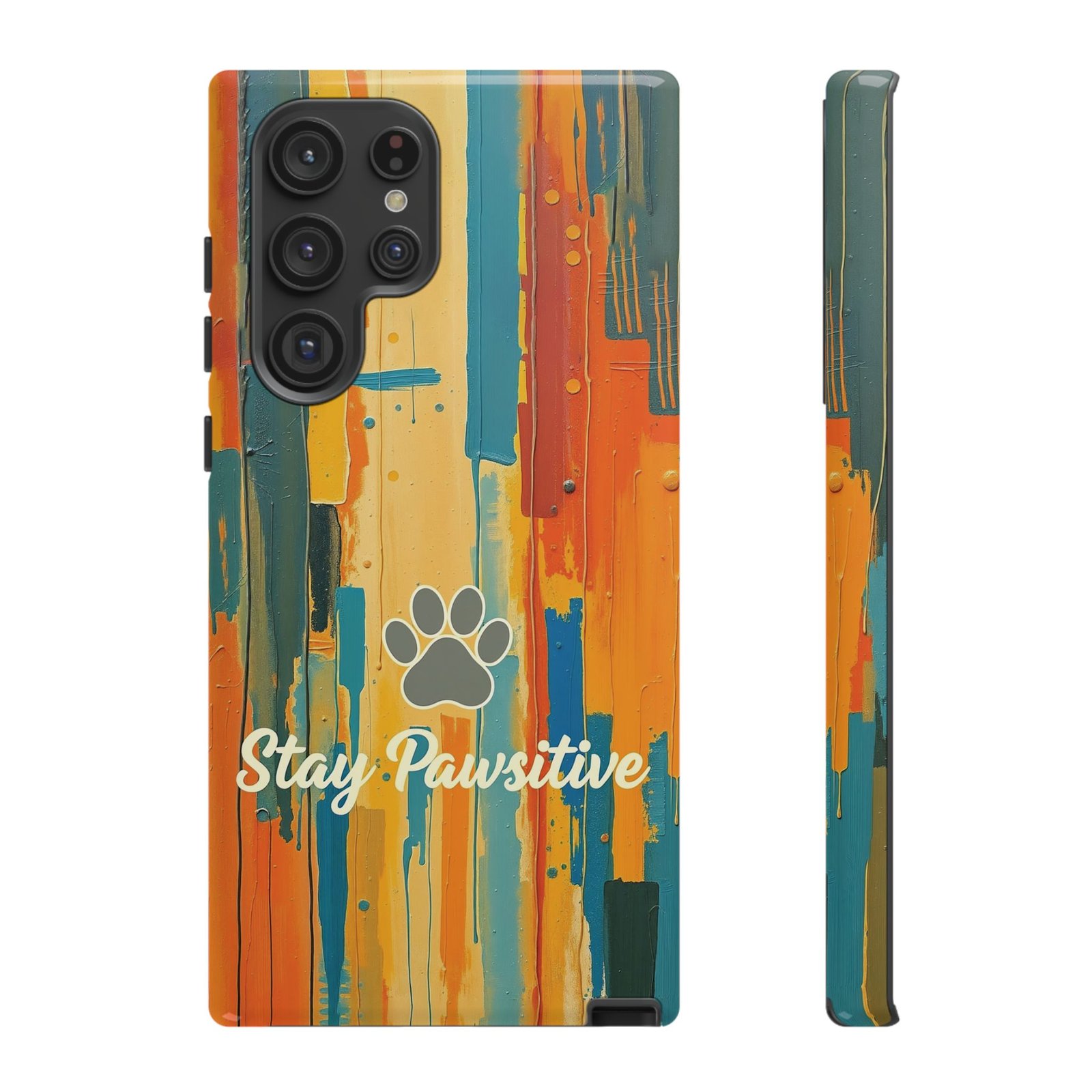 Stay Pawsitive Abstract Paw Phone Case | Dog Lover Gift | Glossy Tough iPhone, Samsung & Pixel Cover - Image 42