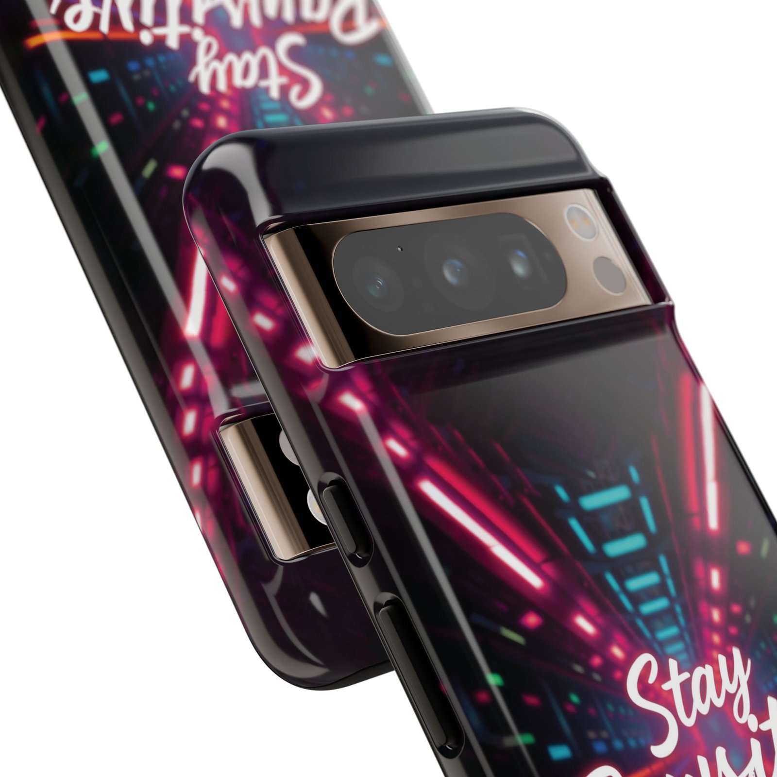 Stay Pawsitive Cyber Tunnel Phone Case | Futuristic Dog Lover Gift | Glossy Tough iPhone, Samsung & Pixel Cover - Image 105