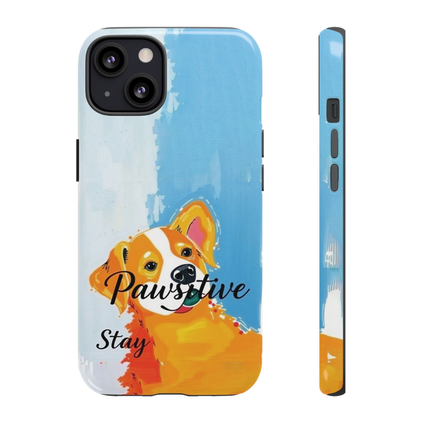 Stay Pawsitive Corgi Phone Case | Funny Dog Mom Gift, Cute Pet Lover iPhone & Samsung Cover | CleoCloudy™ Glossy Protective Case - Image 18