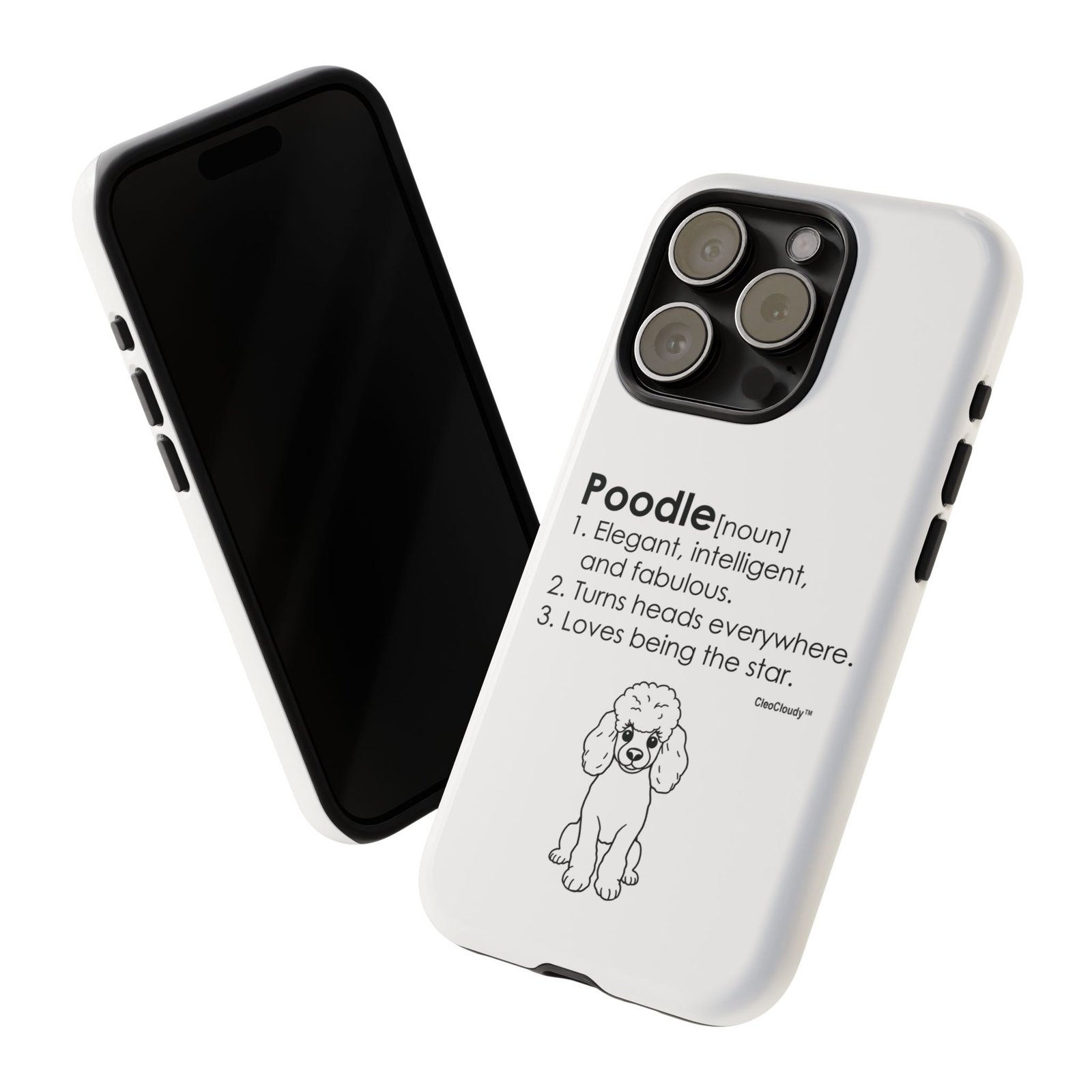 Poodle Definition Phone Case | Glossy Tough iPhone, Samsung & Pixel Cover - Image 87