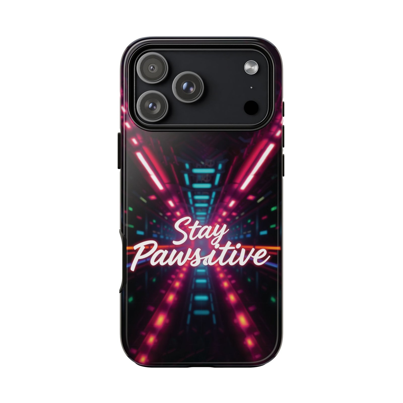 Stay Pawsitive Cyber Tunnel Phone Case | Futuristic Dog Lover Gift | Glossy Tough iPhone, Samsung & Pixel Cover - Image 173