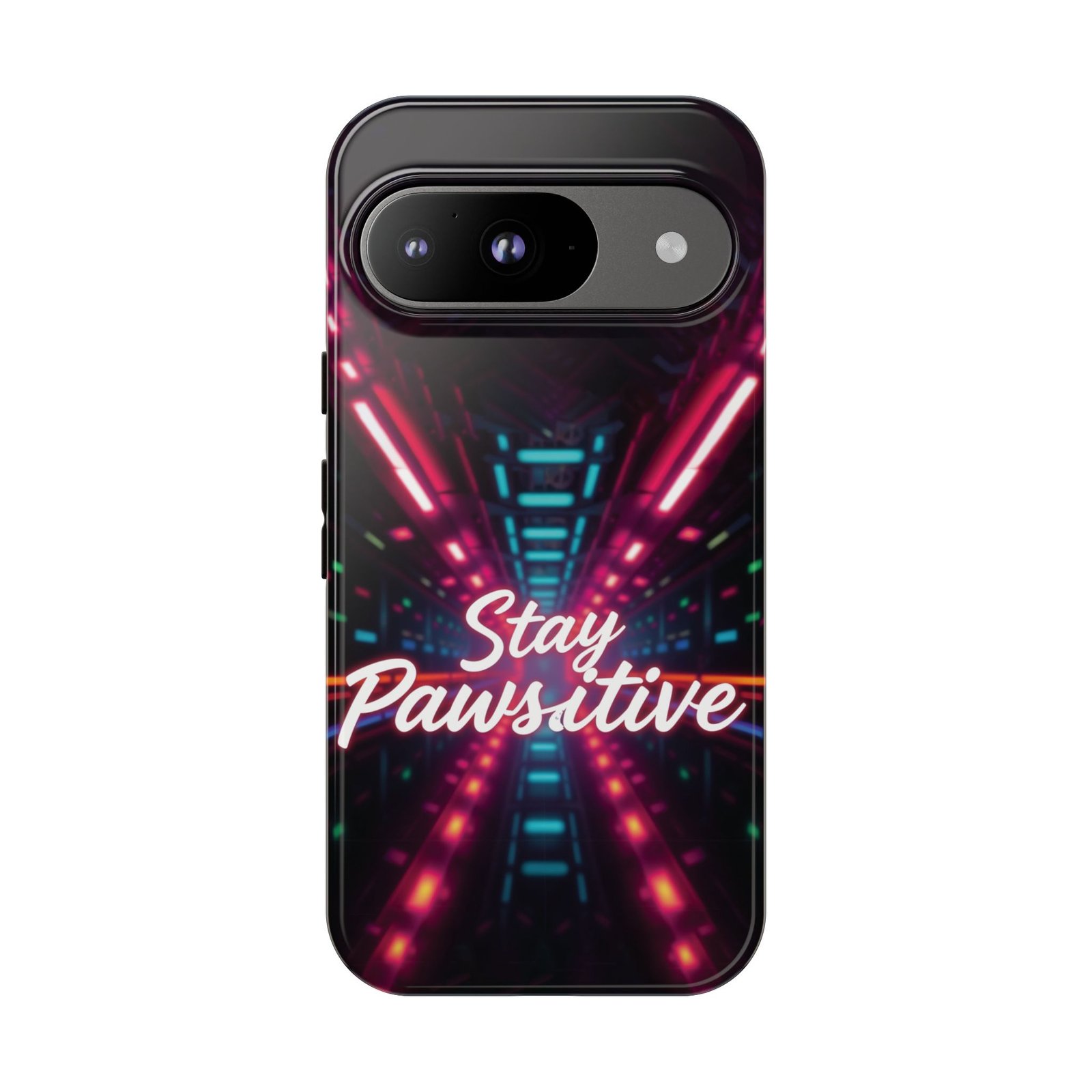 Stay Pawsitive Cyber Tunnel Phone Case | Futuristic Dog Lover Gift | Glossy Tough iPhone, Samsung & Pixel Cover - Image 128