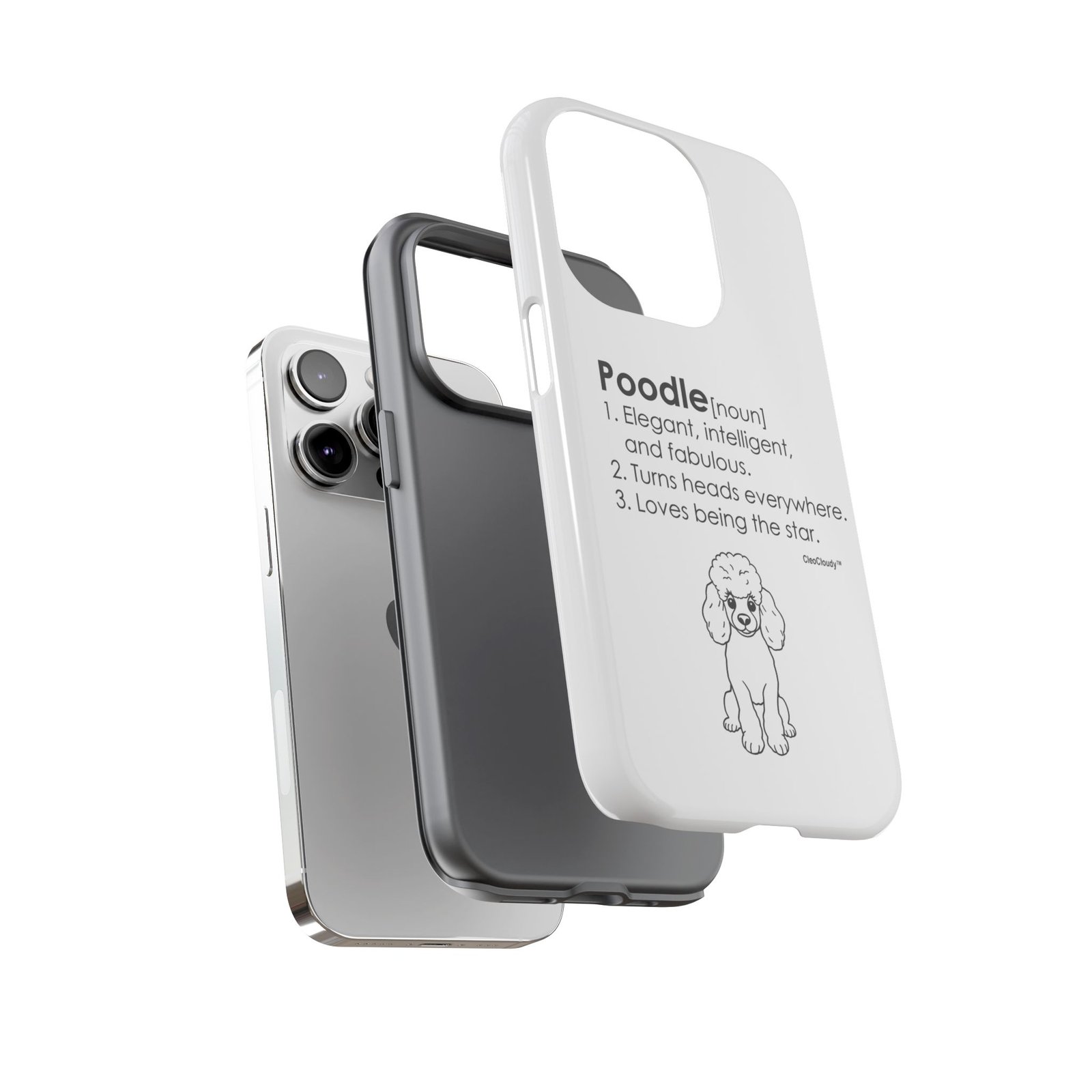 Poodle Definition Phone Case | Glossy Tough iPhone, Samsung & Pixel Cover - Image 50