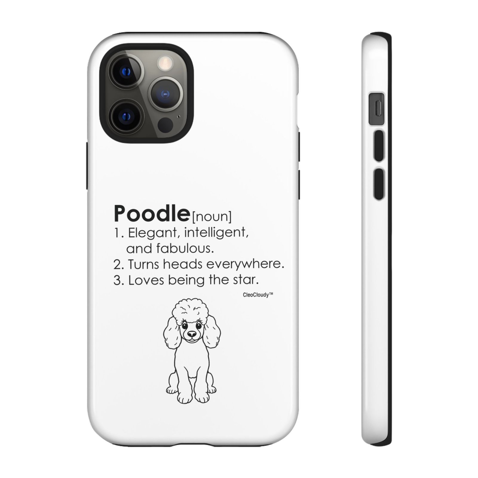 Poodle Definition Phone Case | Glossy Tough iPhone, Samsung & Pixel Cover - Image 18