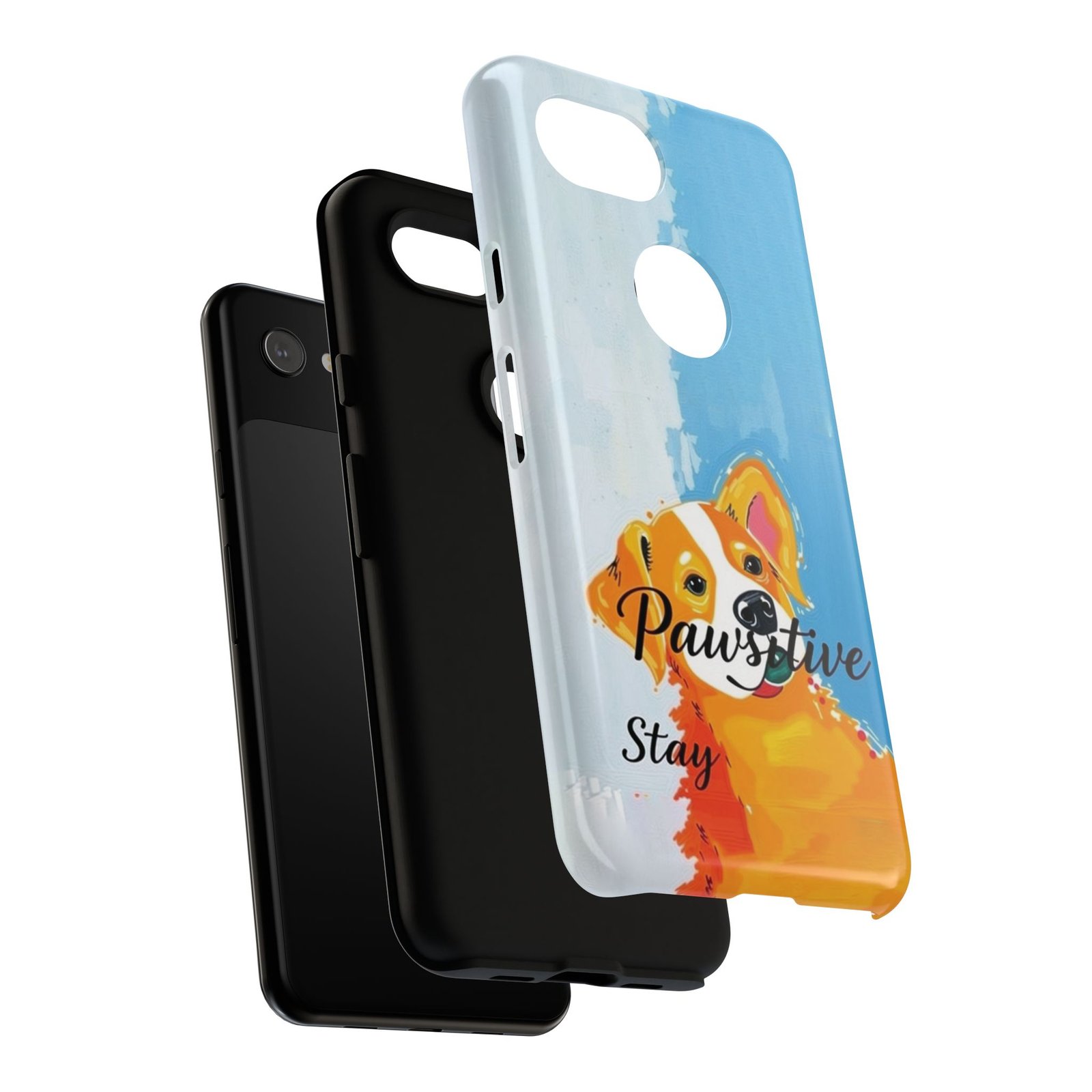 Stay Pawsitive Corgi Phone Case | Funny Dog Mom Gift, Cute Pet Lover iPhone & Samsung Cover | CleoCloudy™ Glossy Protective Case - Image 148