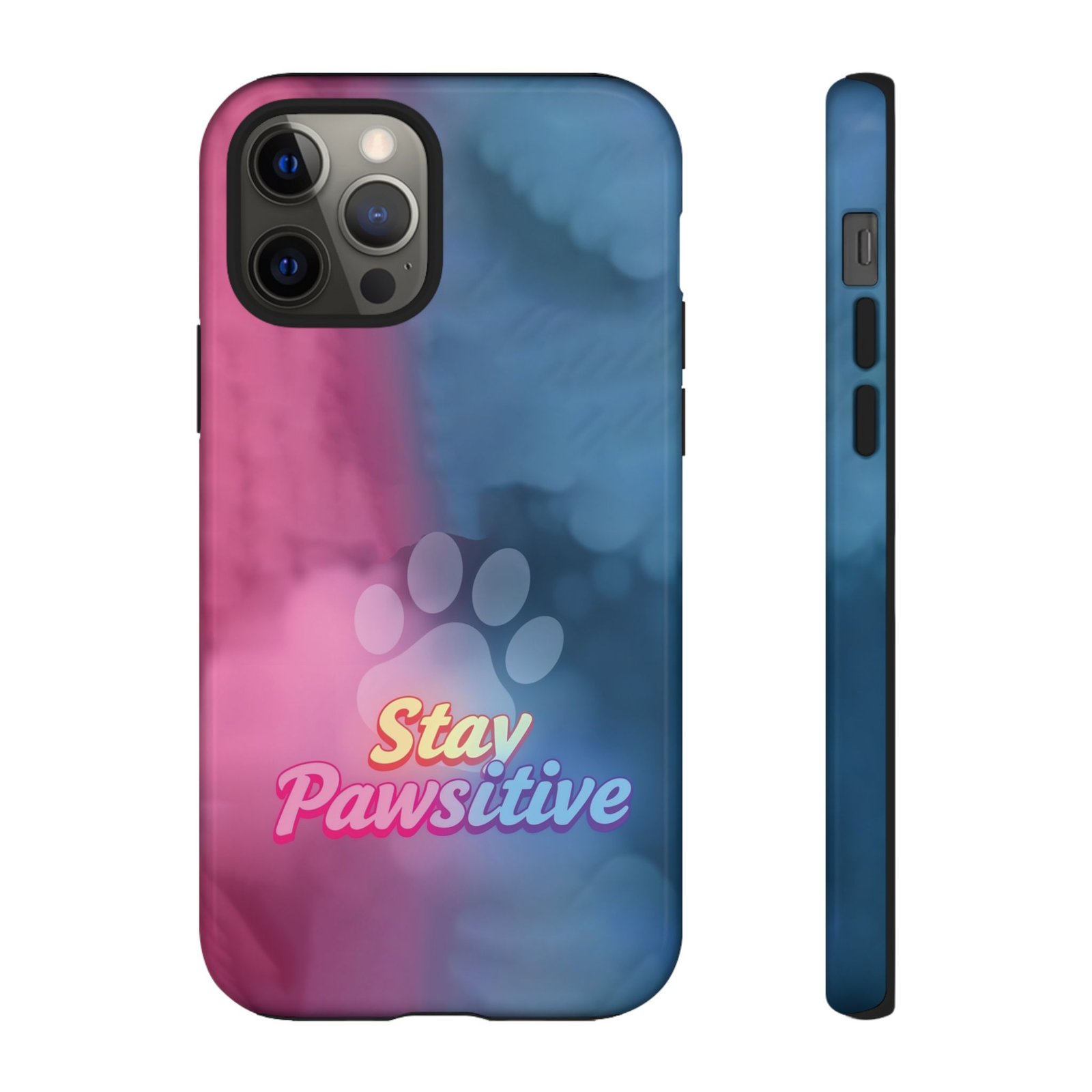 Stay Pawsitive Neon Paw Phone Case | Colorful Dog Lover Gift | Glossy Tough iPhone, Samsung & Pixel Cover - Image 17