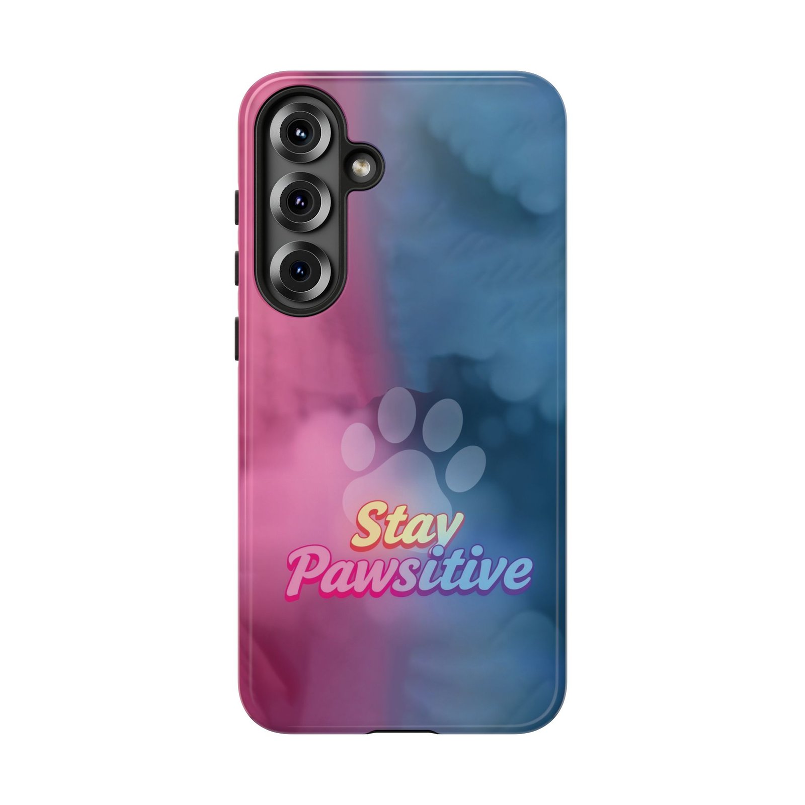 Stay Pawsitive Neon Paw Phone Case | Colorful Dog Lover Gift | Glossy Tough iPhone, Samsung & Pixel Cover - Image 162