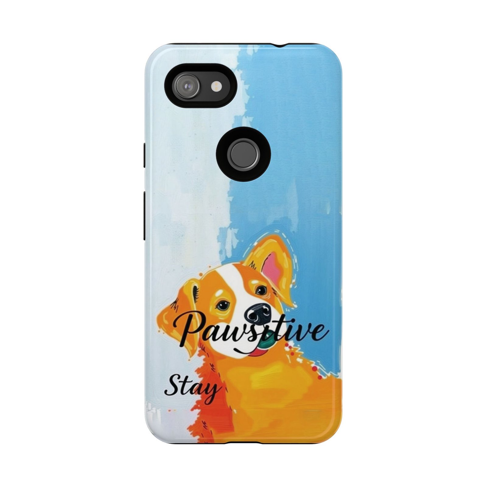 Stay Pawsitive Corgi Phone Case | Funny Dog Mom Gift, Cute Pet Lover iPhone & Samsung Cover | CleoCloudy™ Glossy Protective Case - Image 149