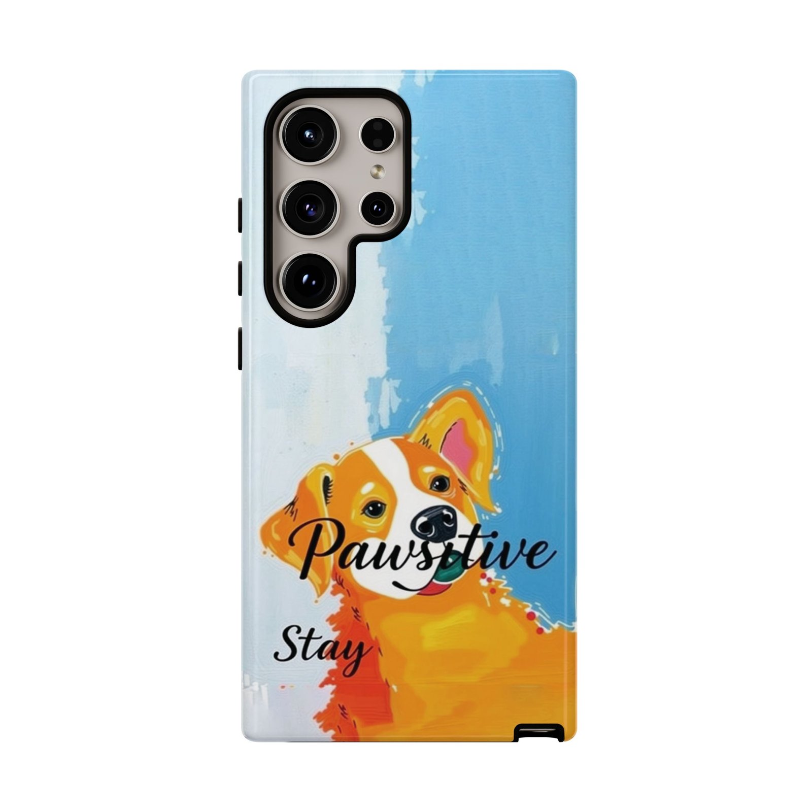 Stay Pawsitive Corgi Phone Case | Funny Dog Mom Gift, Cute Pet Lover iPhone & Samsung Cover | CleoCloudy™ Glossy Protective Case - Image 100