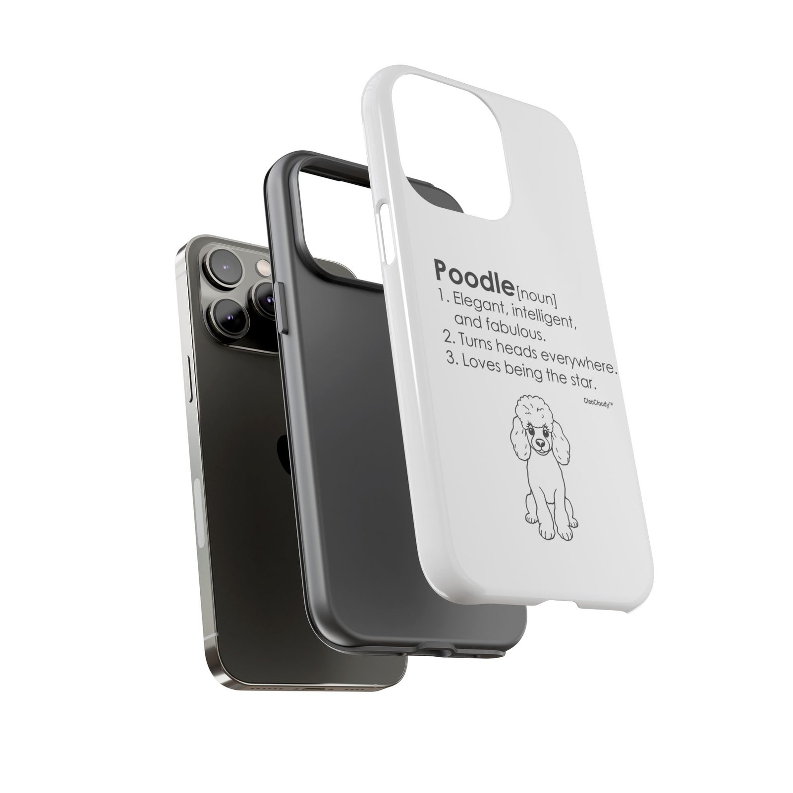 Poodle Definition Phone Case | Glossy Tough iPhone, Samsung & Pixel Cover - Image 58