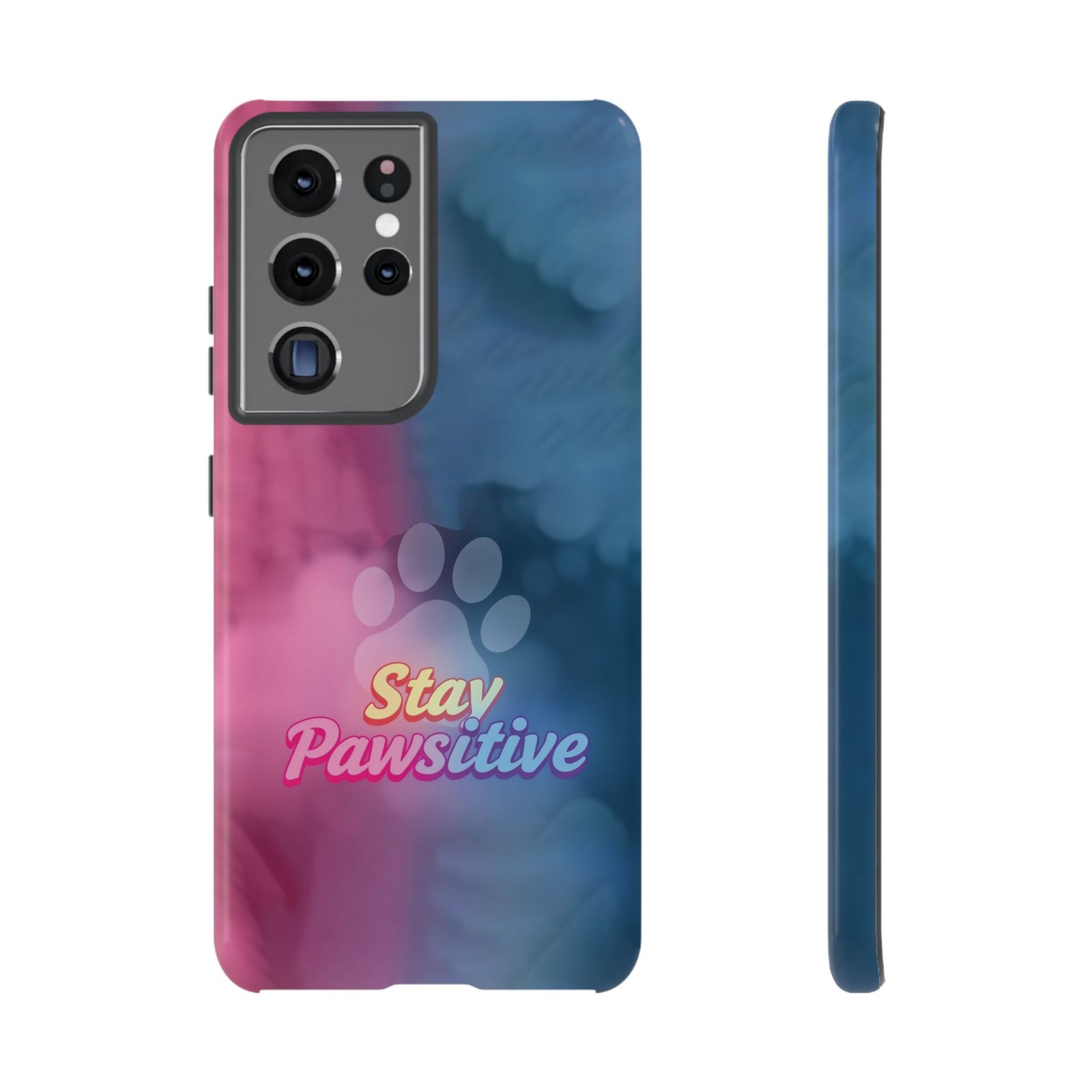 Stay Pawsitive Neon Paw Phone Case | Colorful Dog Lover Gift | Glossy Tough iPhone, Samsung & Pixel Cover - Image 30
