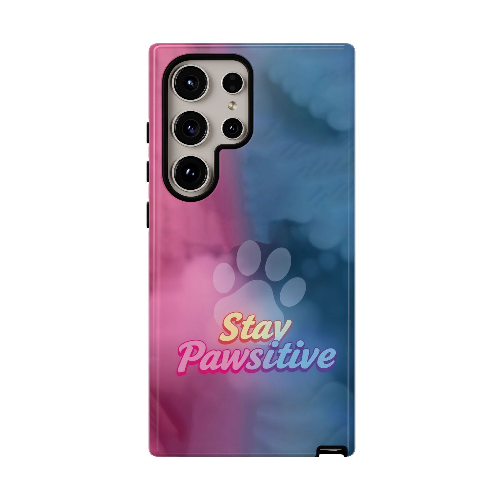 Stay Pawsitive Neon Paw Phone Case | Colorful Dog Lover Gift | Glossy Tough iPhone, Samsung & Pixel Cover - Image 100