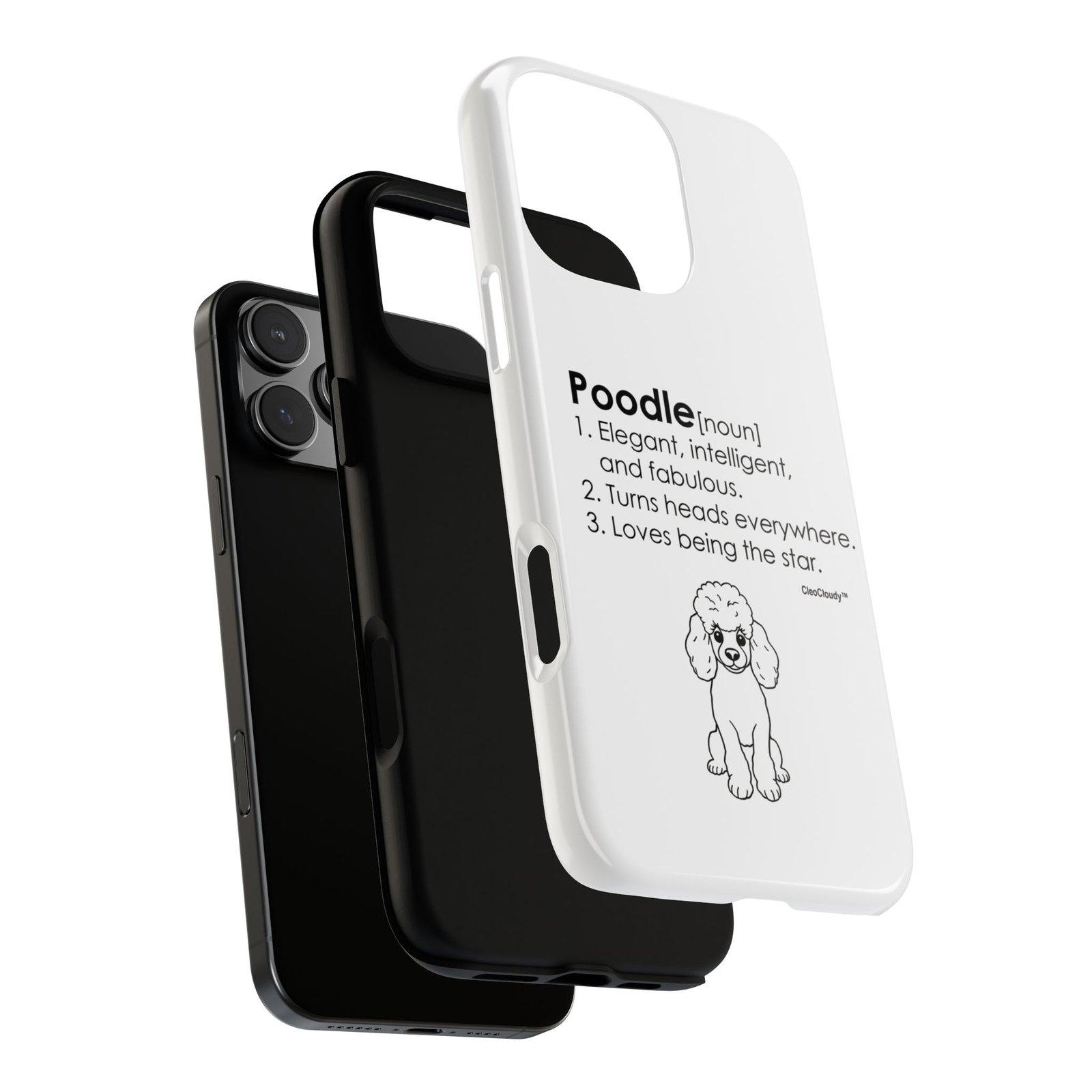 Poodle Definition Phone Case | Glossy Tough iPhone, Samsung & Pixel Cover - Image 126